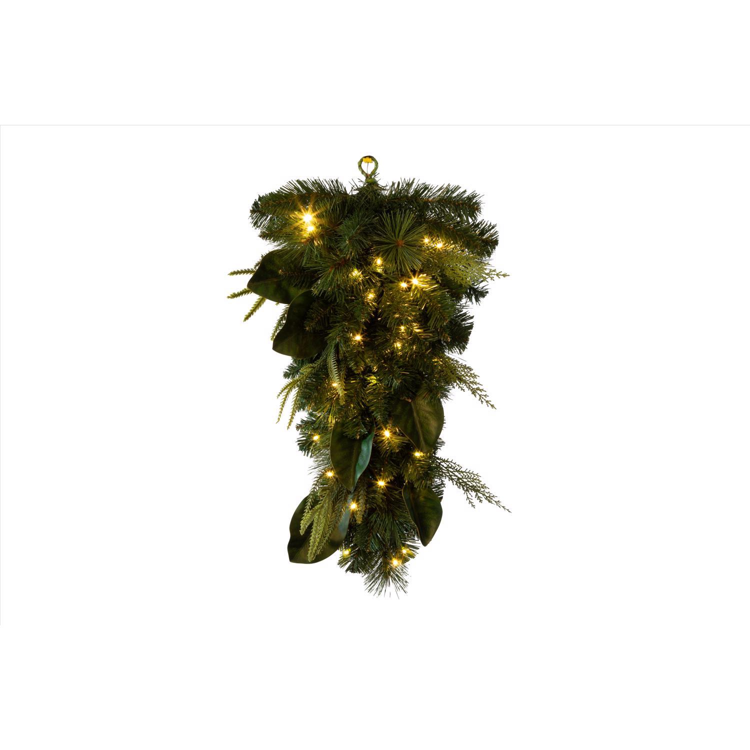 Celebrations 2 ft. L LED Prelit Multicolored Decorated Teardrop Wreath