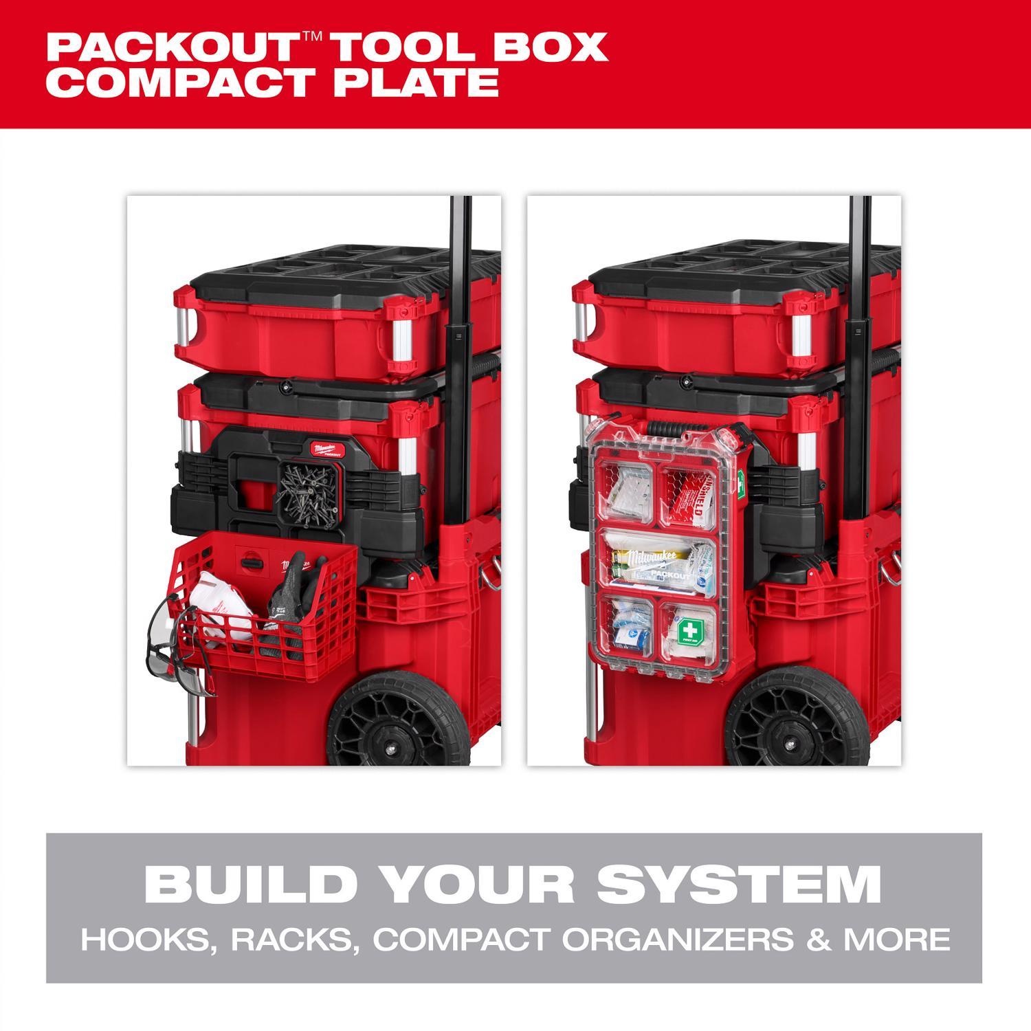 Milwaukee PACKOUT Tool Box Attachment Compact Wall Mounted Plate Black