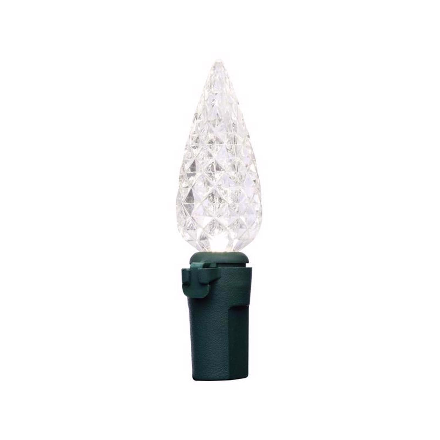 Celebrations Classic LED C6 Pure White 100 ct String Christmas Lights 24.75 ft.