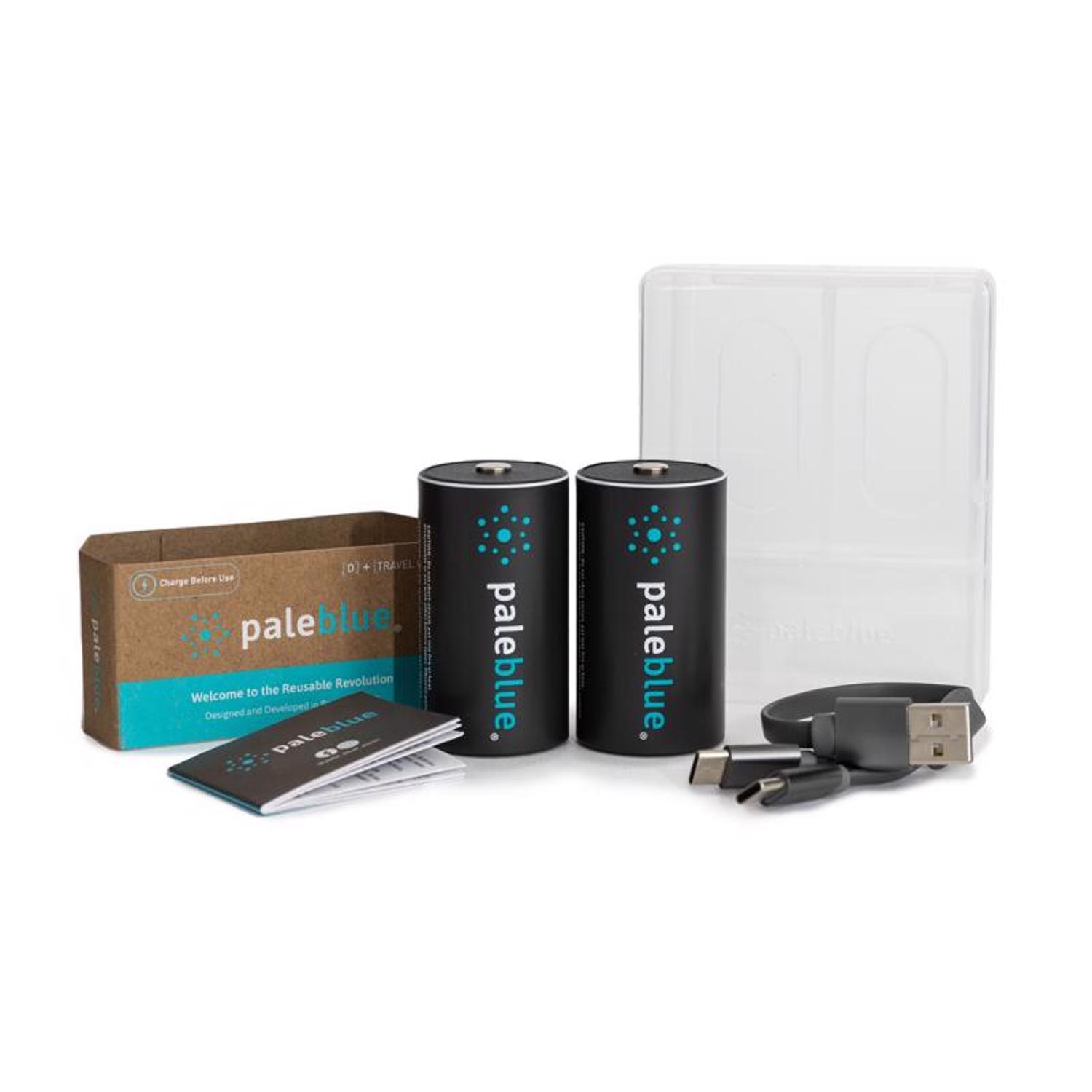 Pale Blue Earth D Lithium Batteries 2 Pack Clamshell