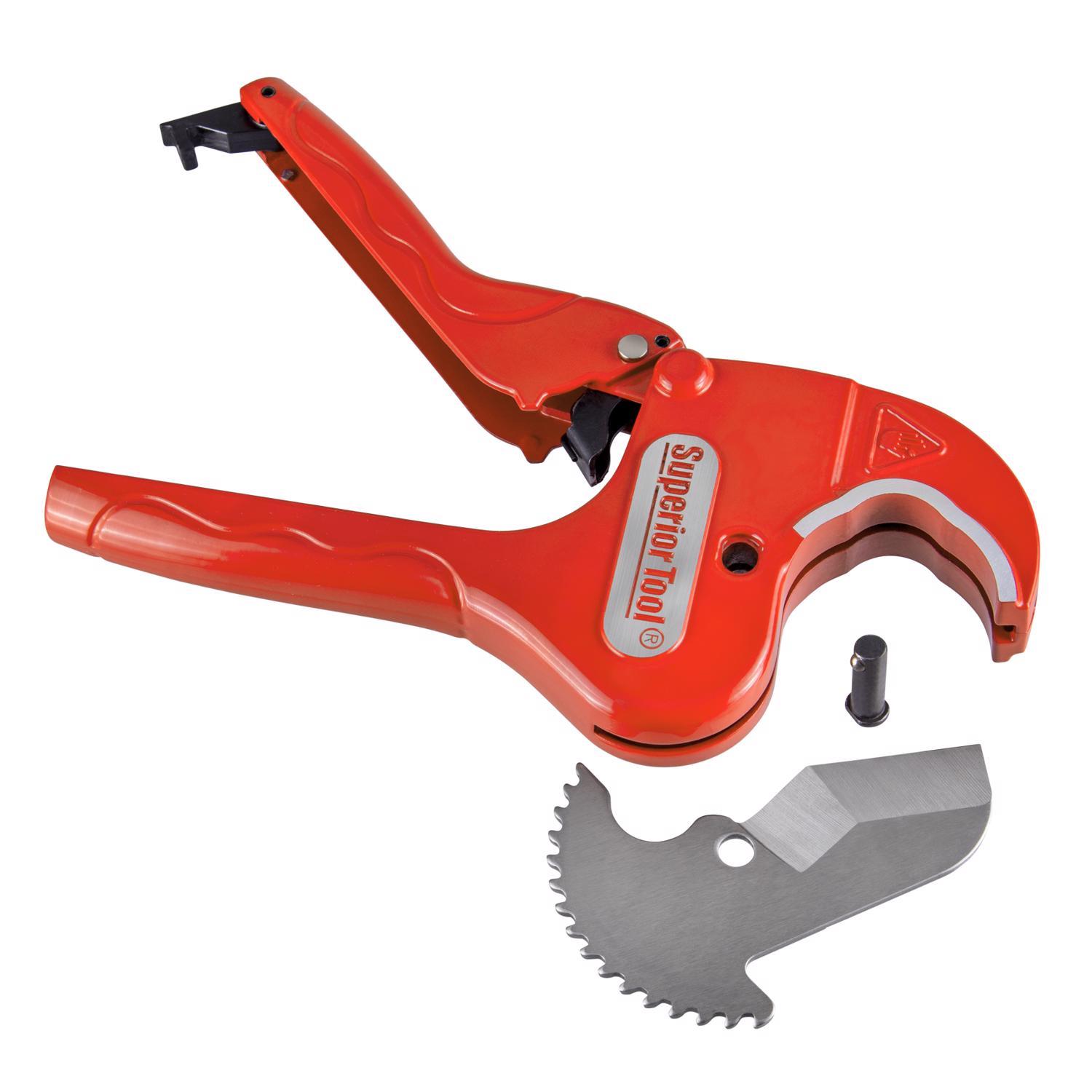 Superior Tool 1-5/8 in. Ratcheting Pipe Cutter Red 1 pc