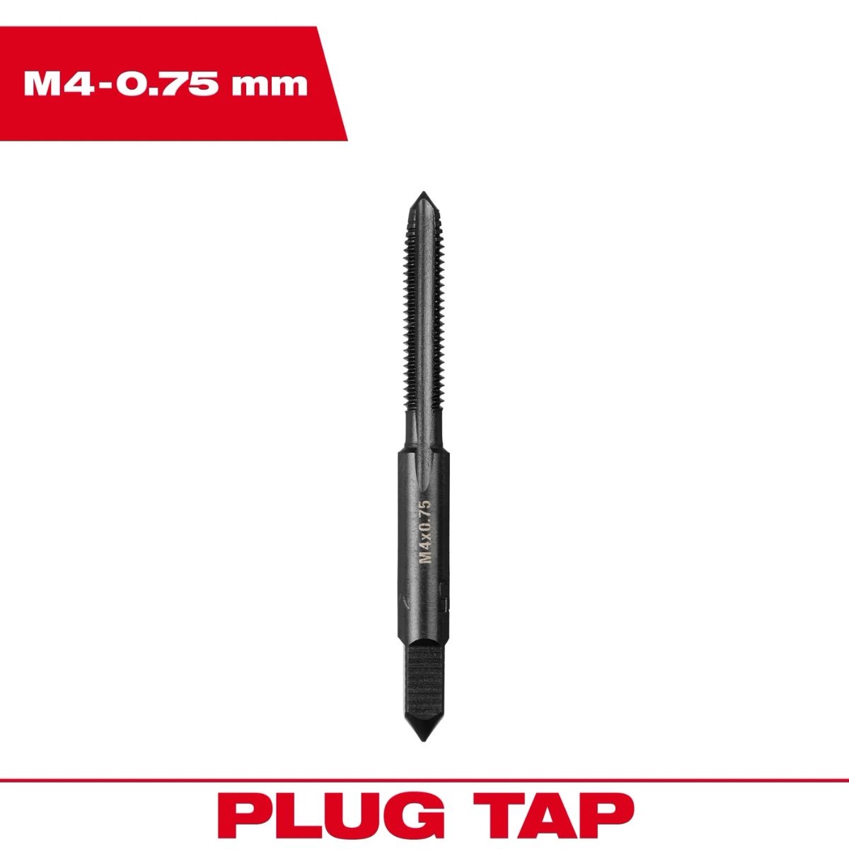 Milwaukee M4-0.75 mm Straight Flute Plug Tap
