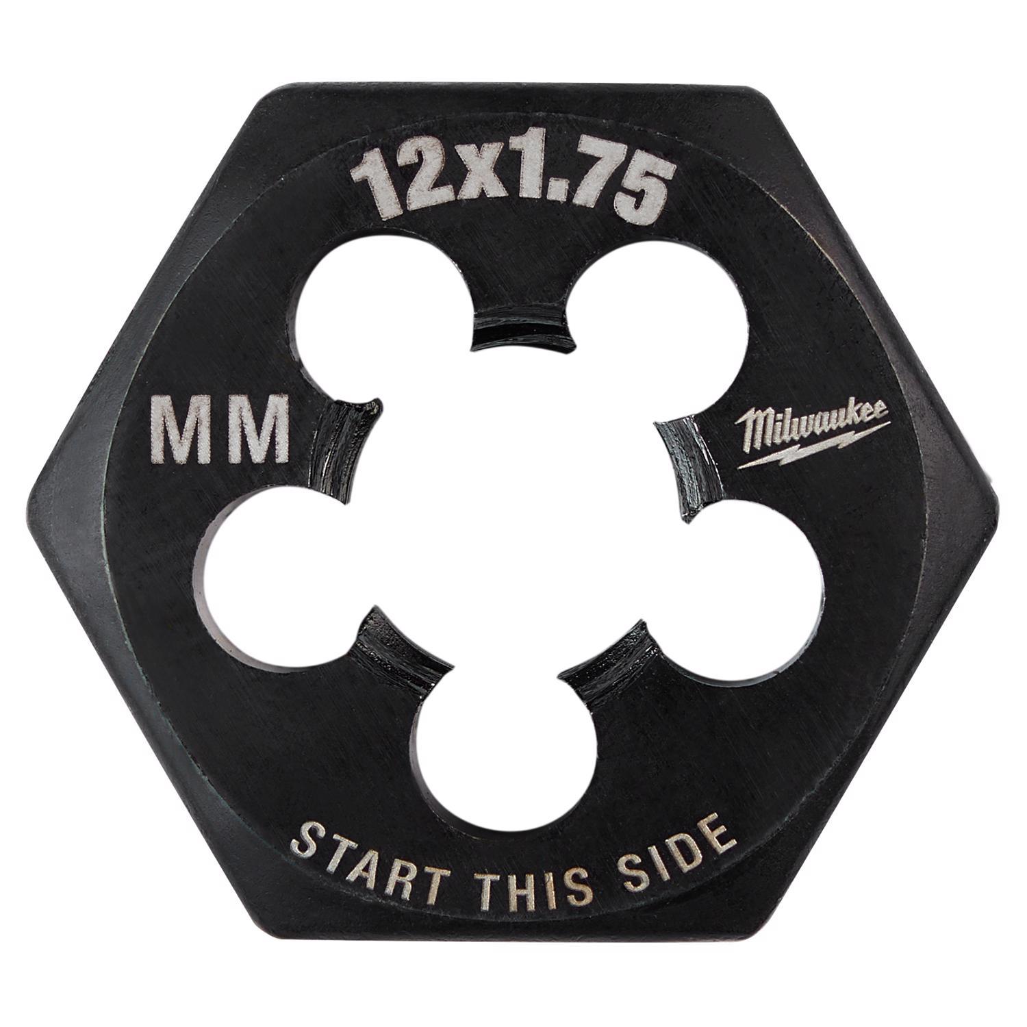 Milwaukee Metric M12x1.75 mm 1" Hex Threading Die