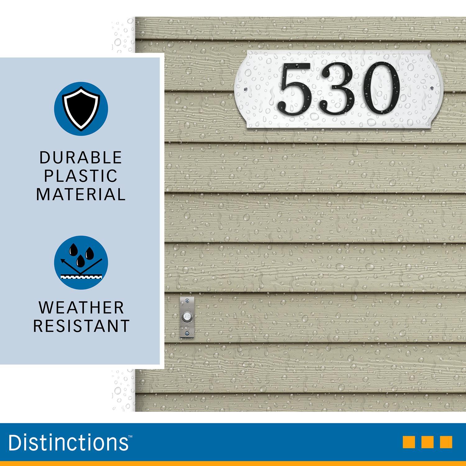 HILLMAN White Plastic Paintable Address Plate