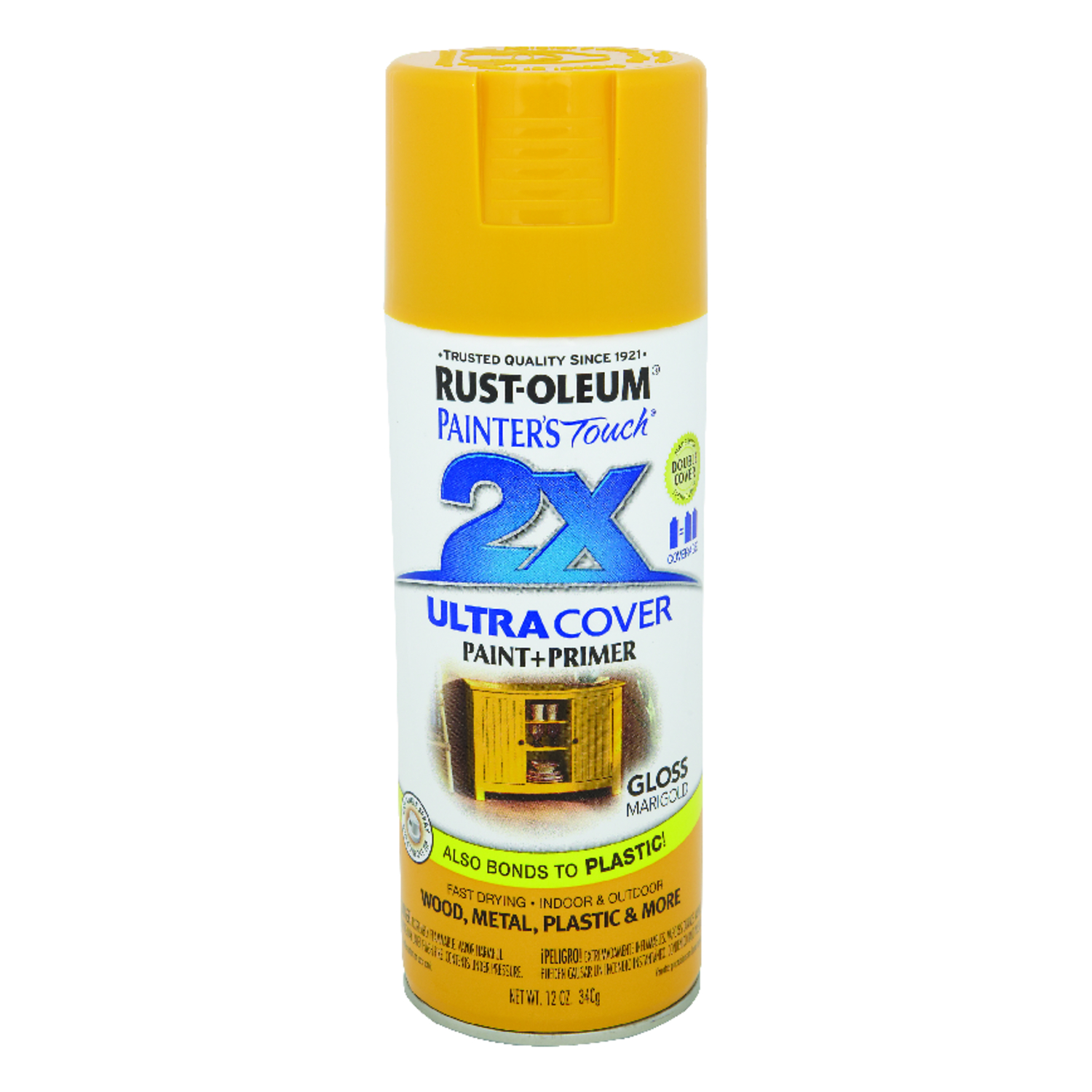 Rust-Oleum Painter's Touch 2X Ultra Cover Gloss Marigold Spray Paint 12 oz