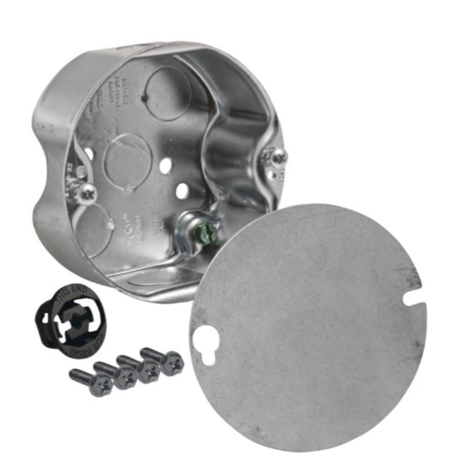 Southwire Old Work Round Steel Ceiling Box