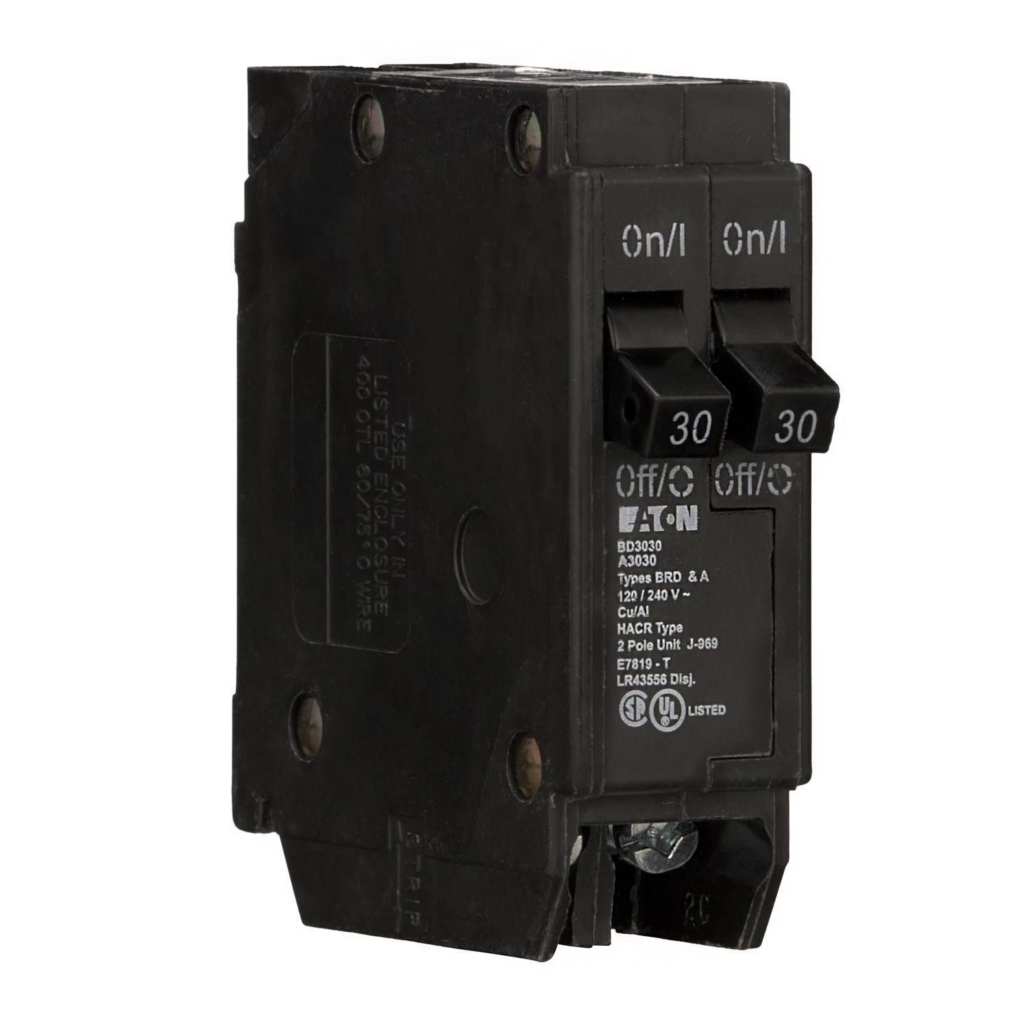 Eaton 30/30 amps Tandem 2-Pole Circuit Breaker