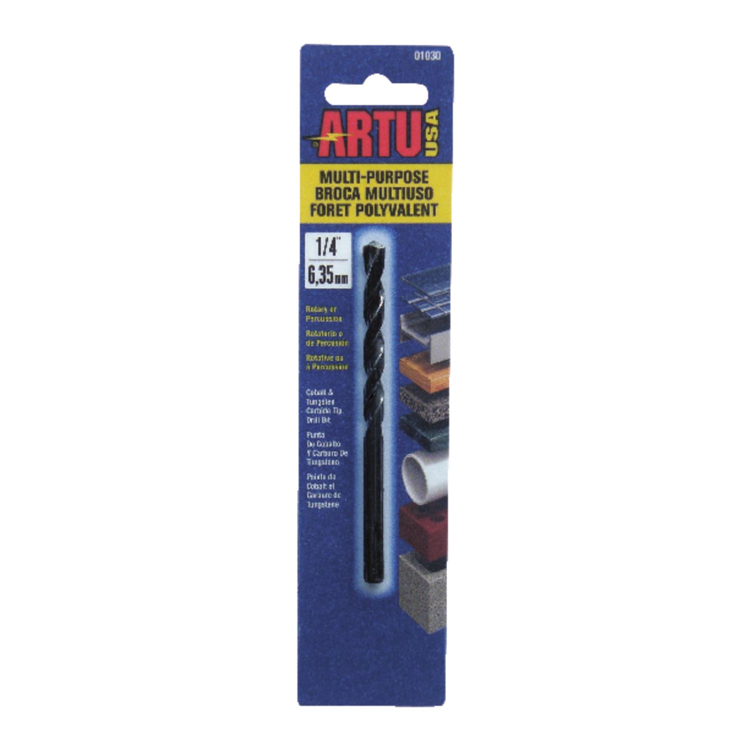 ARTU 1/4 in. X 4-1/8 in. L Tungsten Carbide Tipped Drill Bit Straight Shank 1 pc
