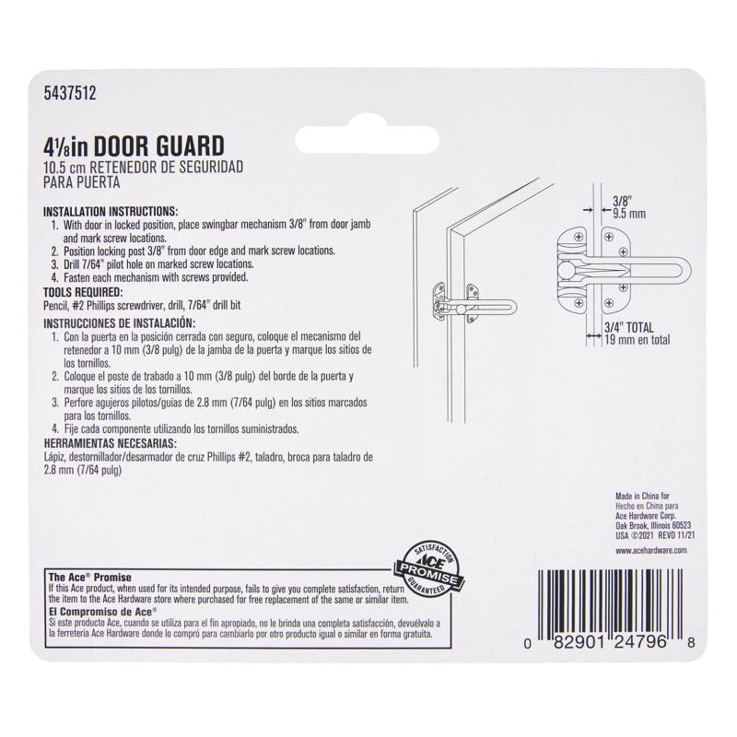Ace 5.13 in. H X 4-1/8 in. L Steel Door Security Guard