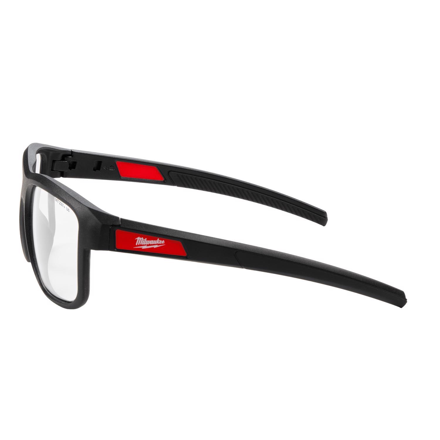 Milwaukee Full Frame Safety Glasses Clear Lens Black Frame 1 pair