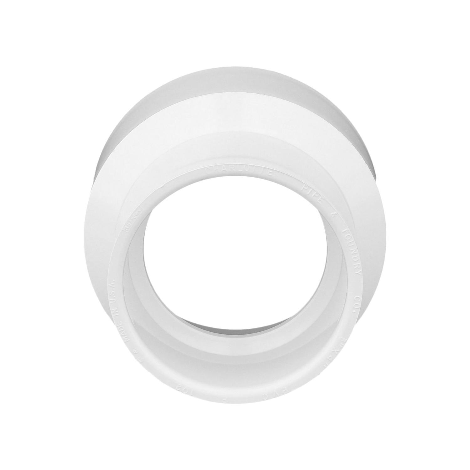 Charlotte Pipe Schedule 40 3 in. Hub X 4 in. D Hub PVC Reducing Coupling 1 pk