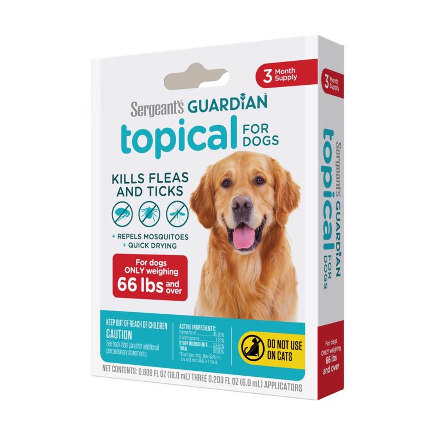 Sergeants Guardian Liquid Dog Flea and Tick Drops Permethrin, S-methoprene 0.61 oz