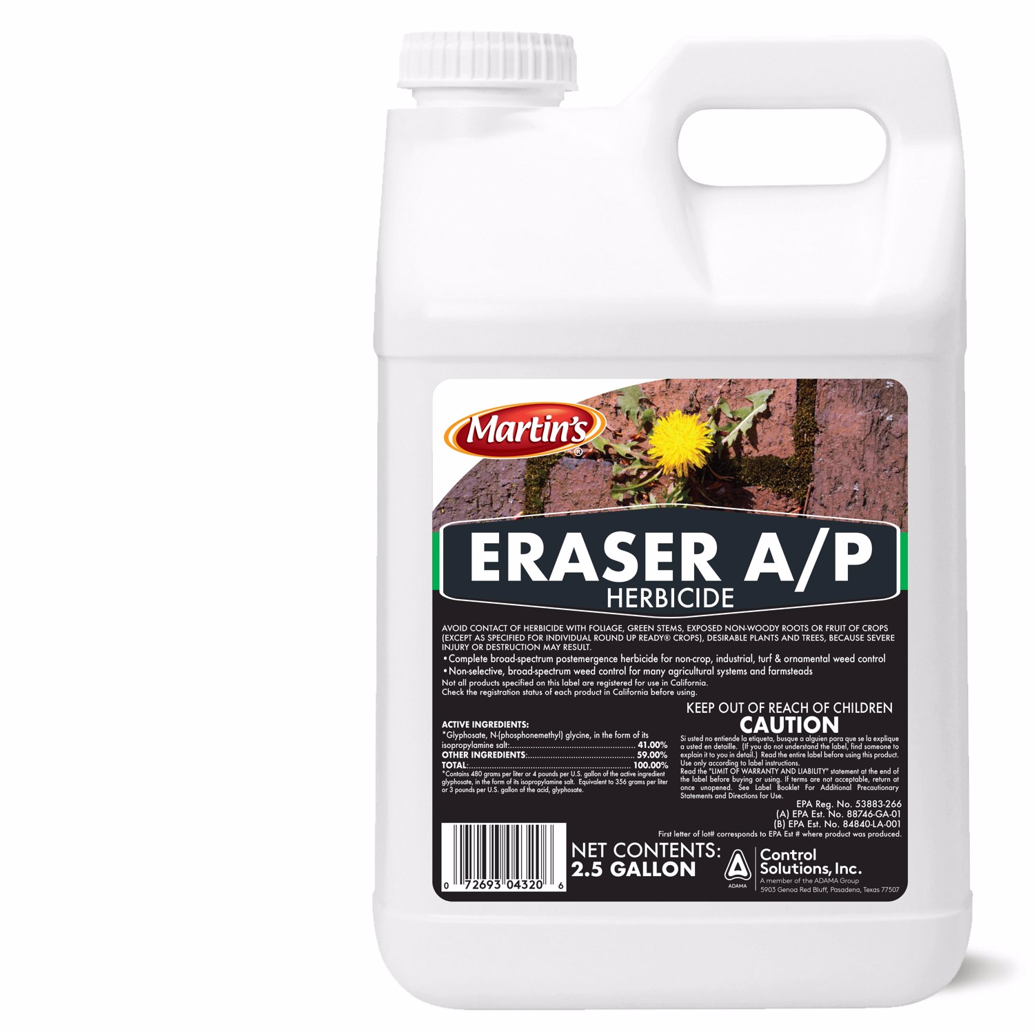 Martin's Eraser A/P Vegetation Herbicide Concentrate 2.5 gal Stine Home + Yard The Family