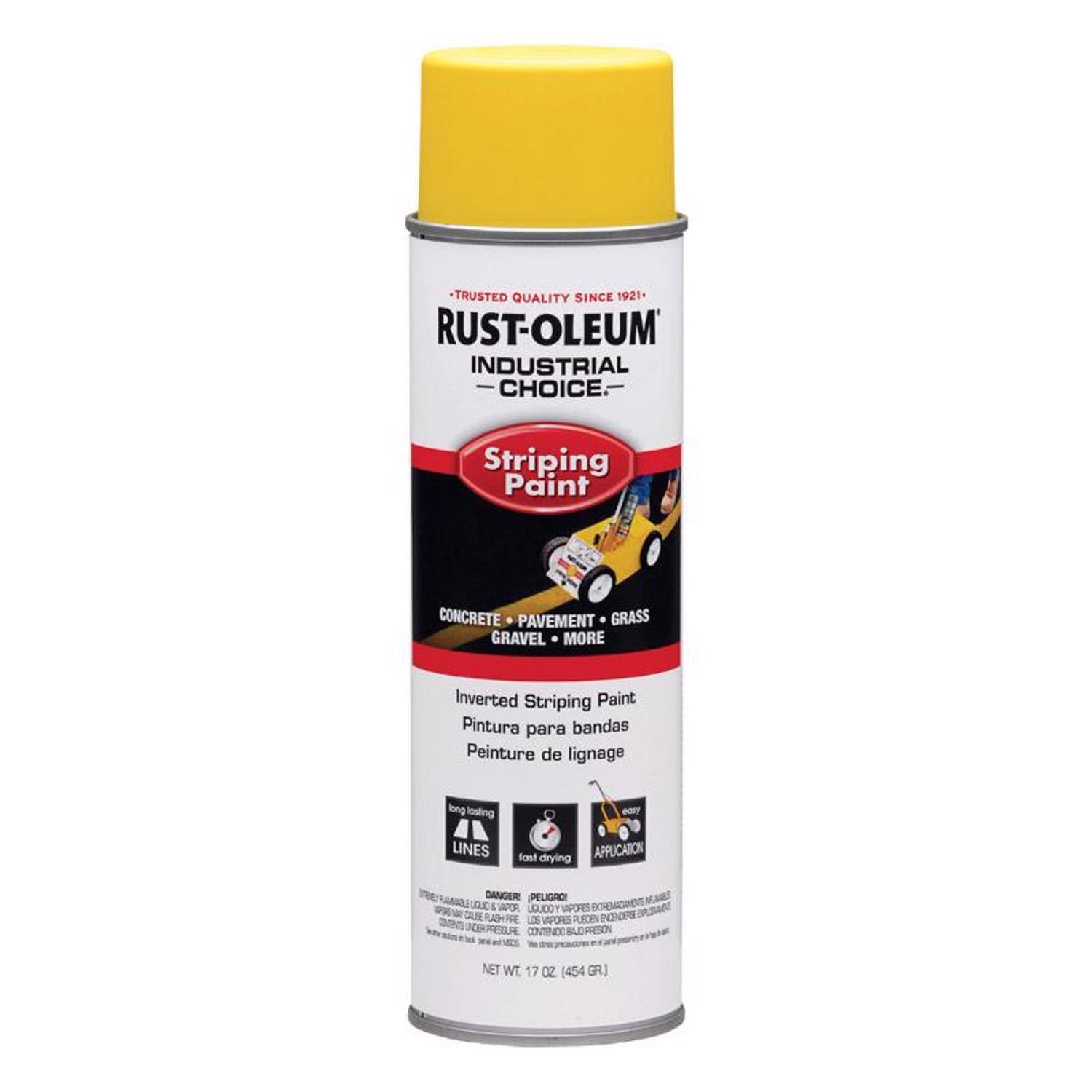Rust-Oleum Industrial Choice Yellow Inverted Striping Paint 18 oz