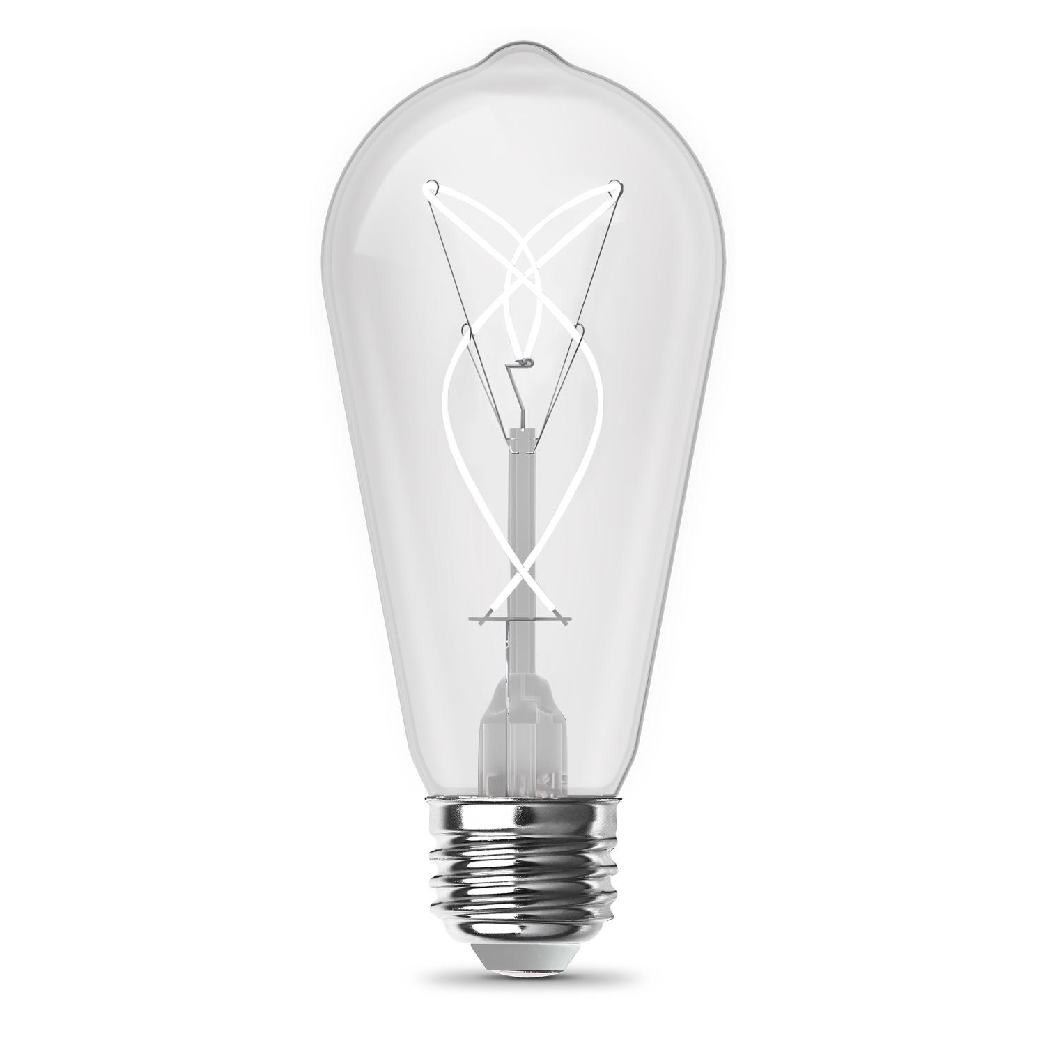 Feit ST19 E26 (Medium) Filament LED Bulb Daylight 60 Watt Equivalence 2 Pack