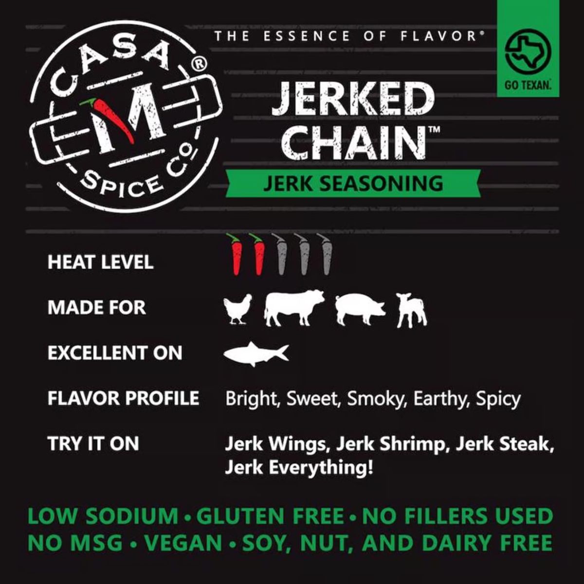 Casa M Spice Co Jerked Chain Jerk Seasoning 5.25 oz.