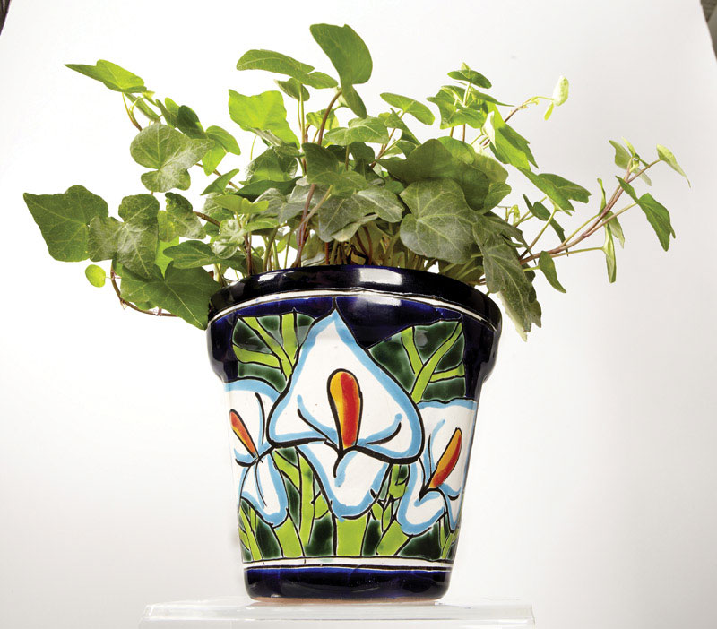 Avera Products 5.5 in. H X 5 in. D Ceramic Talavera Cono Planter Assorted