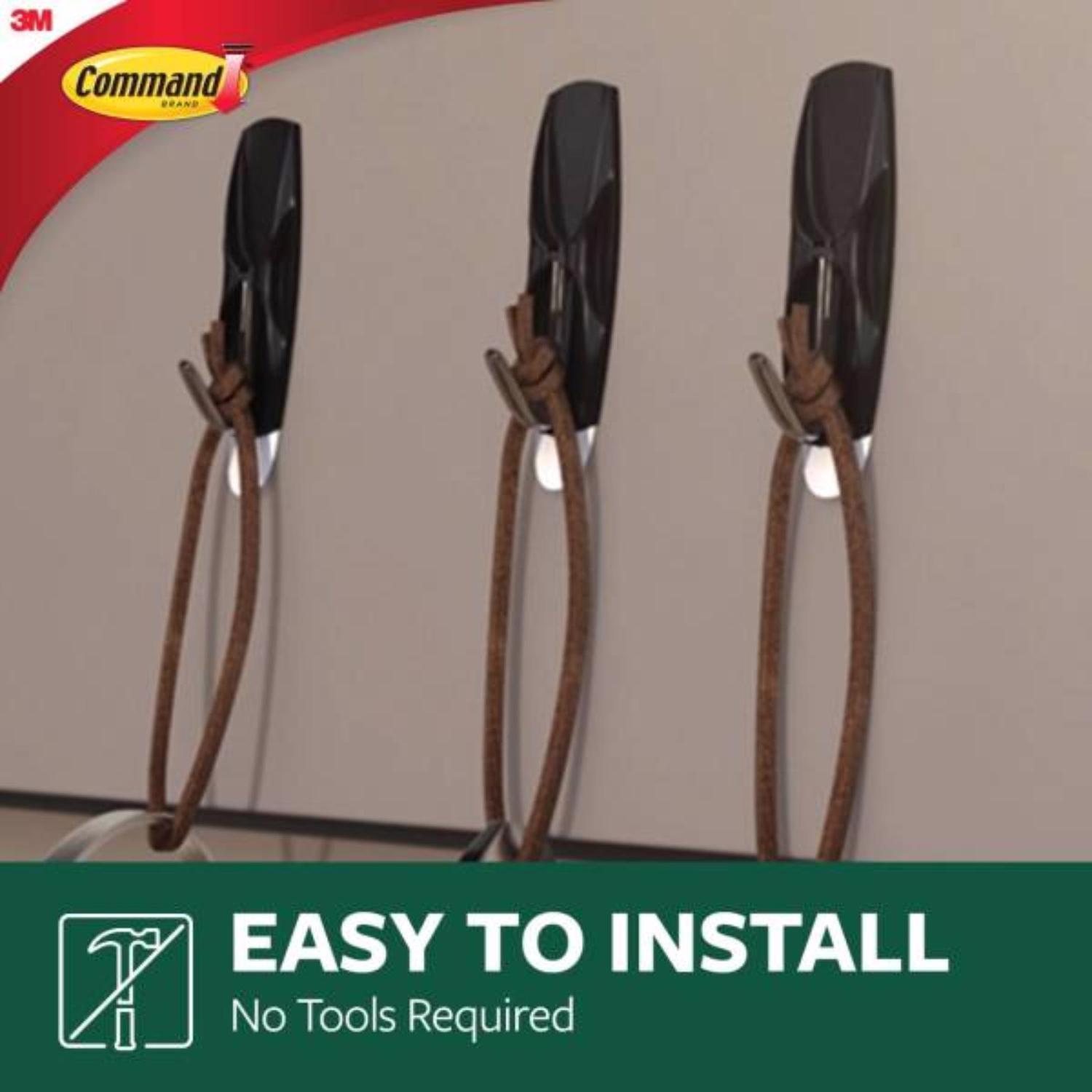 3M Command Medium Plastic Wire Hooks 2.17 in. L 2 pk