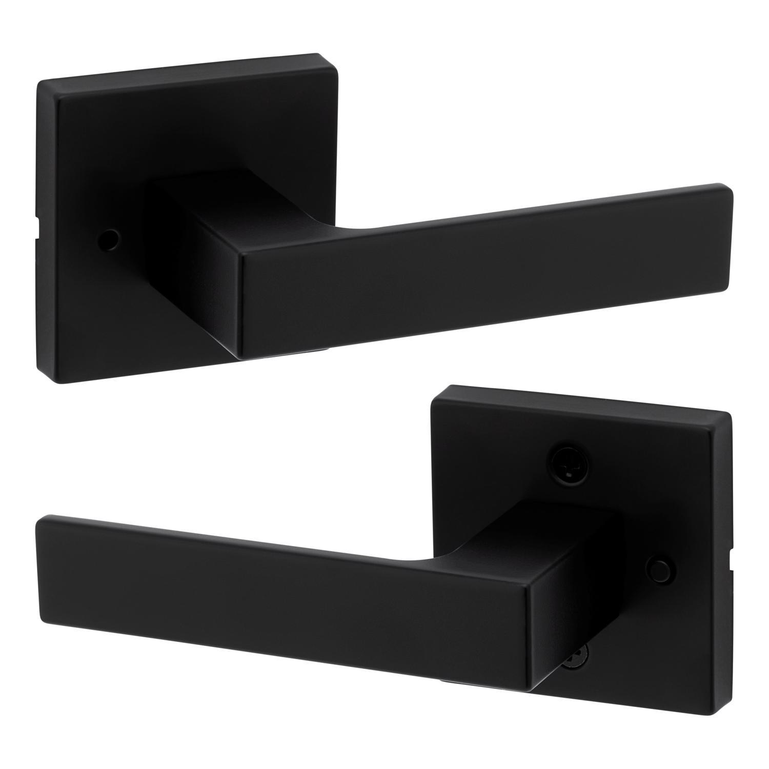Kwikset Singapore Matte Black Privacy Lever