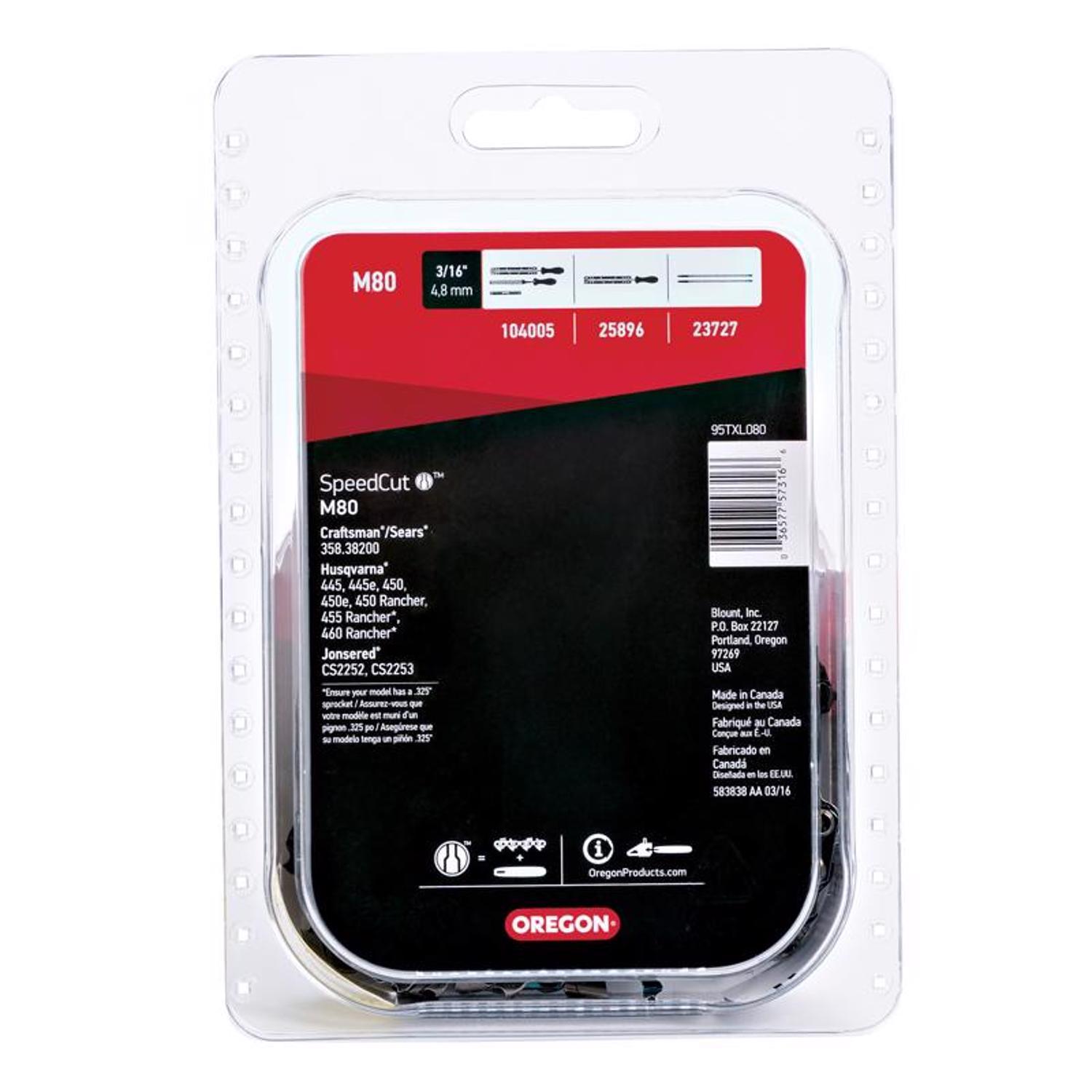 Oregon SpeedCut M80 20 in. Chainsaw Chain 80 links