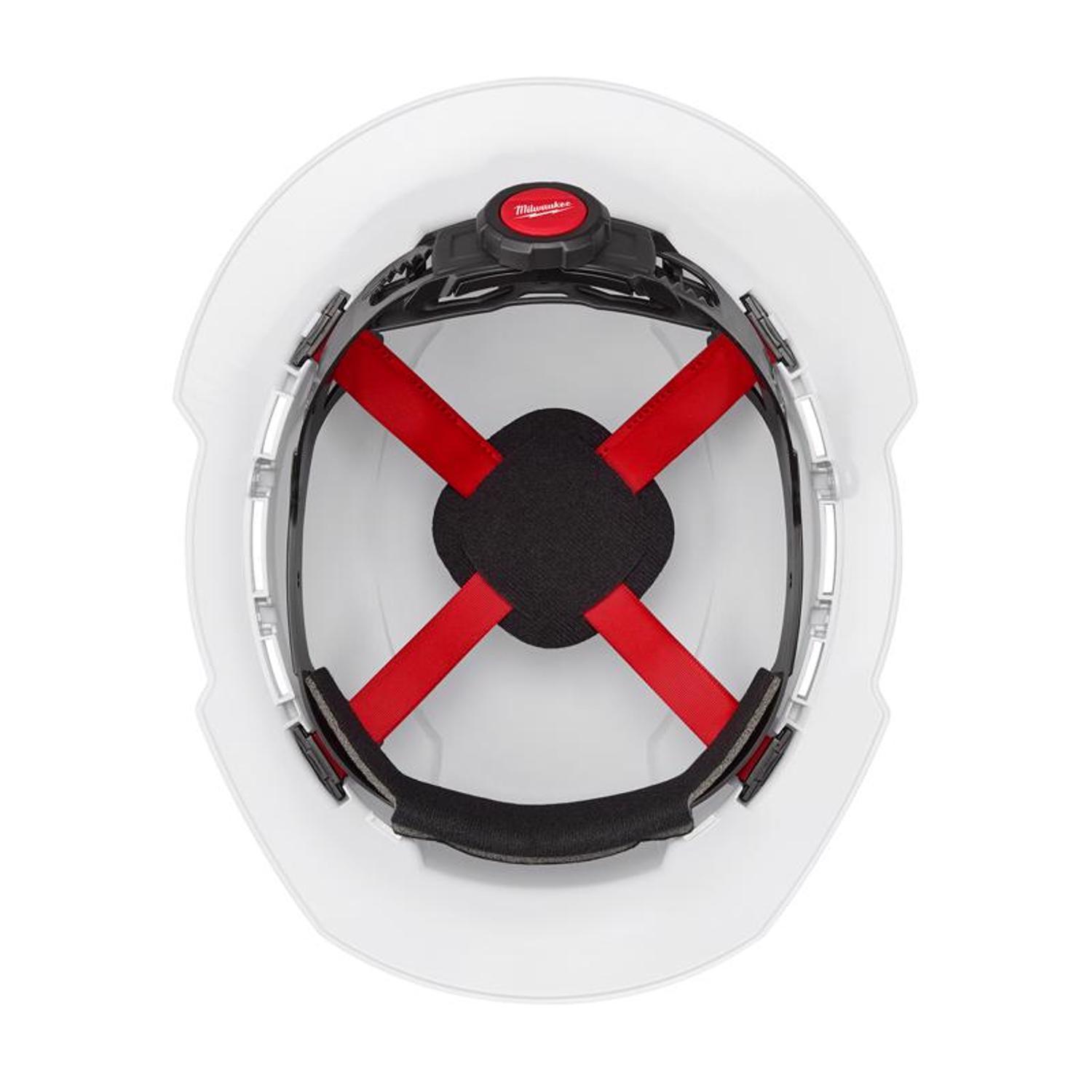 Milwaukee Bolt 4-Point Ratchet Type 1 Class E Non-Vented Full Brim Hard Hat White