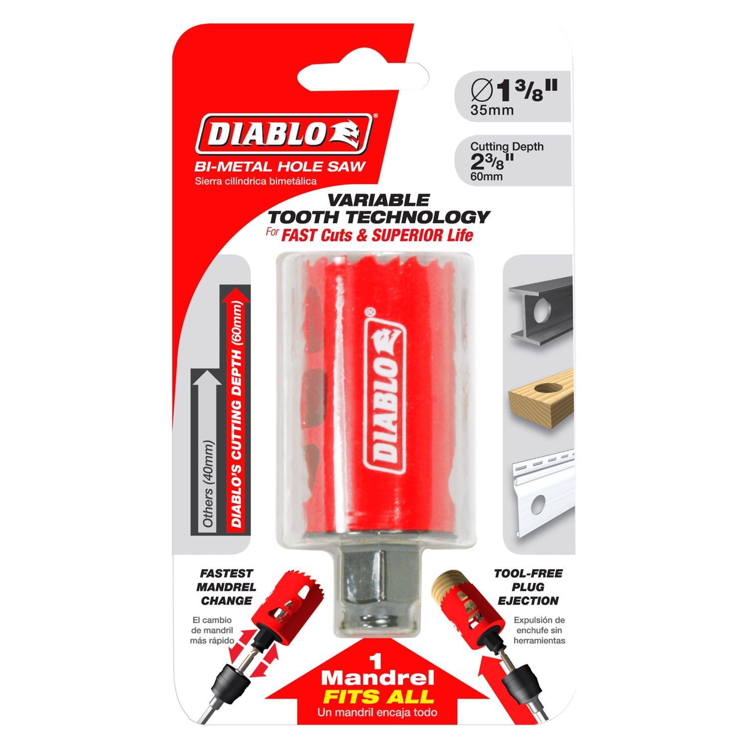 Diablo Snap-Lock Plus 1-3/8 in. Bi-Metal Hole Saw 1 pc