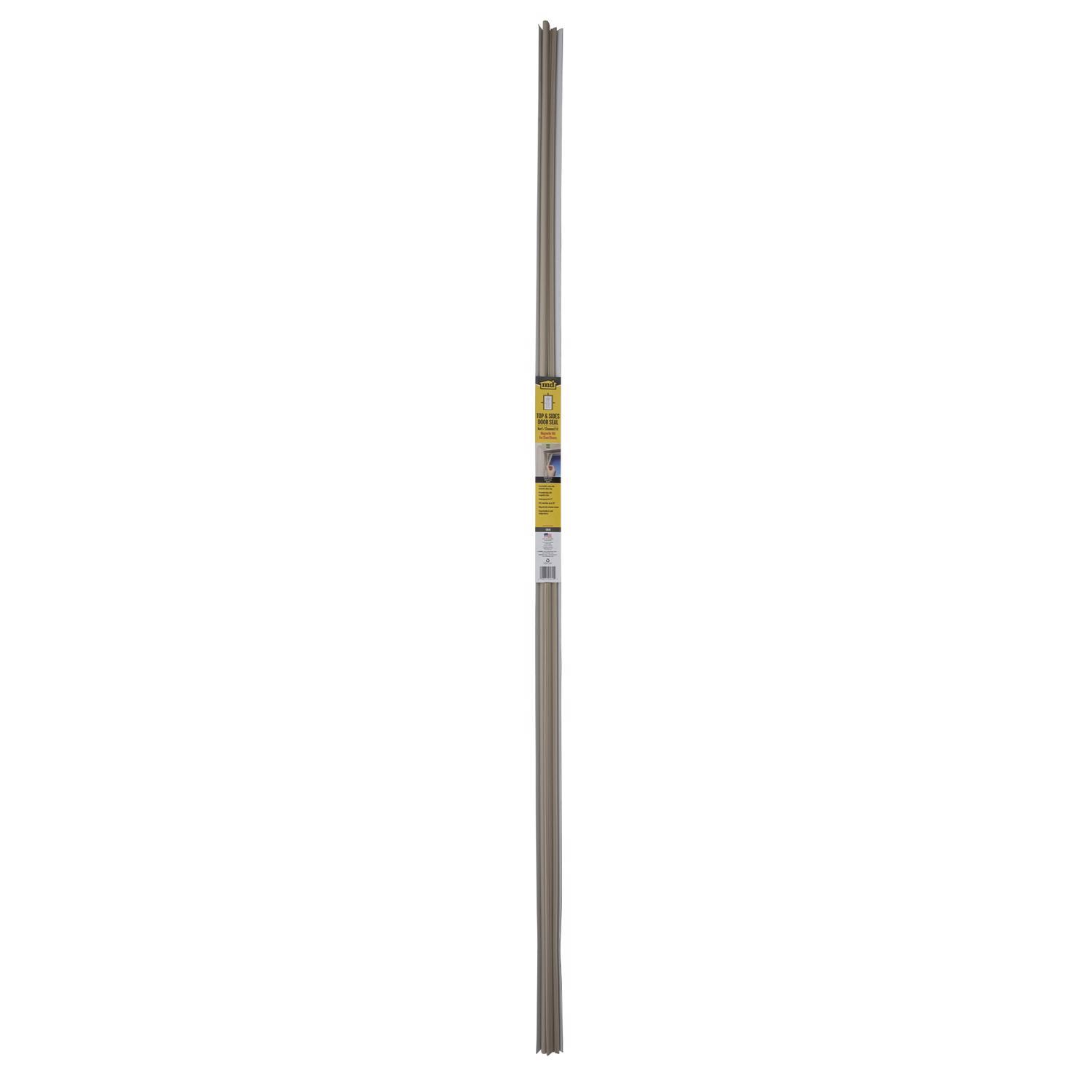 M-D Beige Aluminum Weatherstrip Set For Magnetic 84 in. L X 3/16 in.