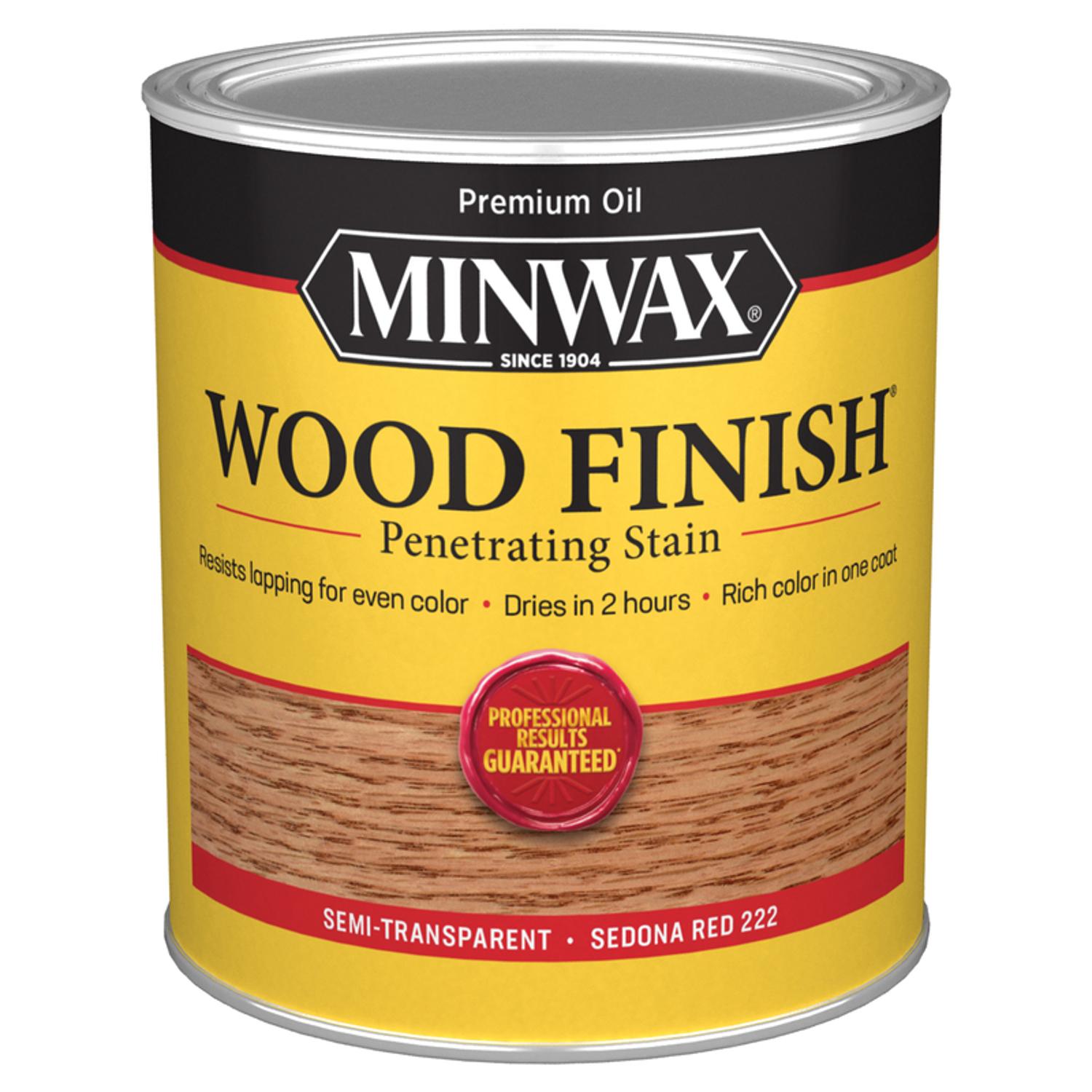Minwax Wood Finish Semi-Transparent Sedona Red Oil-Based Penetrating Wood Stain 1 qt