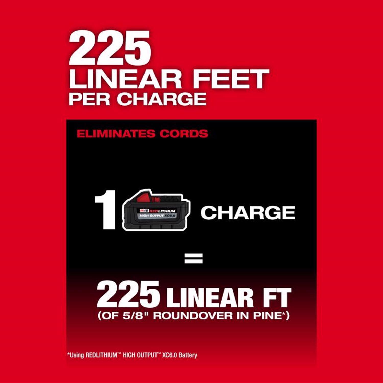 Milwaukee M18 FUEL 6 amps 2.25 HP Cordless Router Tool Only