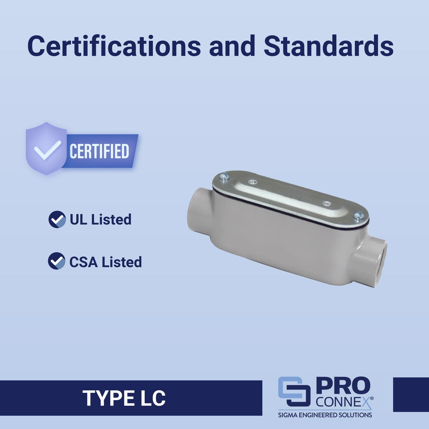 Sigma Engineered Solutions ProConnex 3/4 in. D Die-Cast Aluminum Conduit Body For Rigid 1 pk