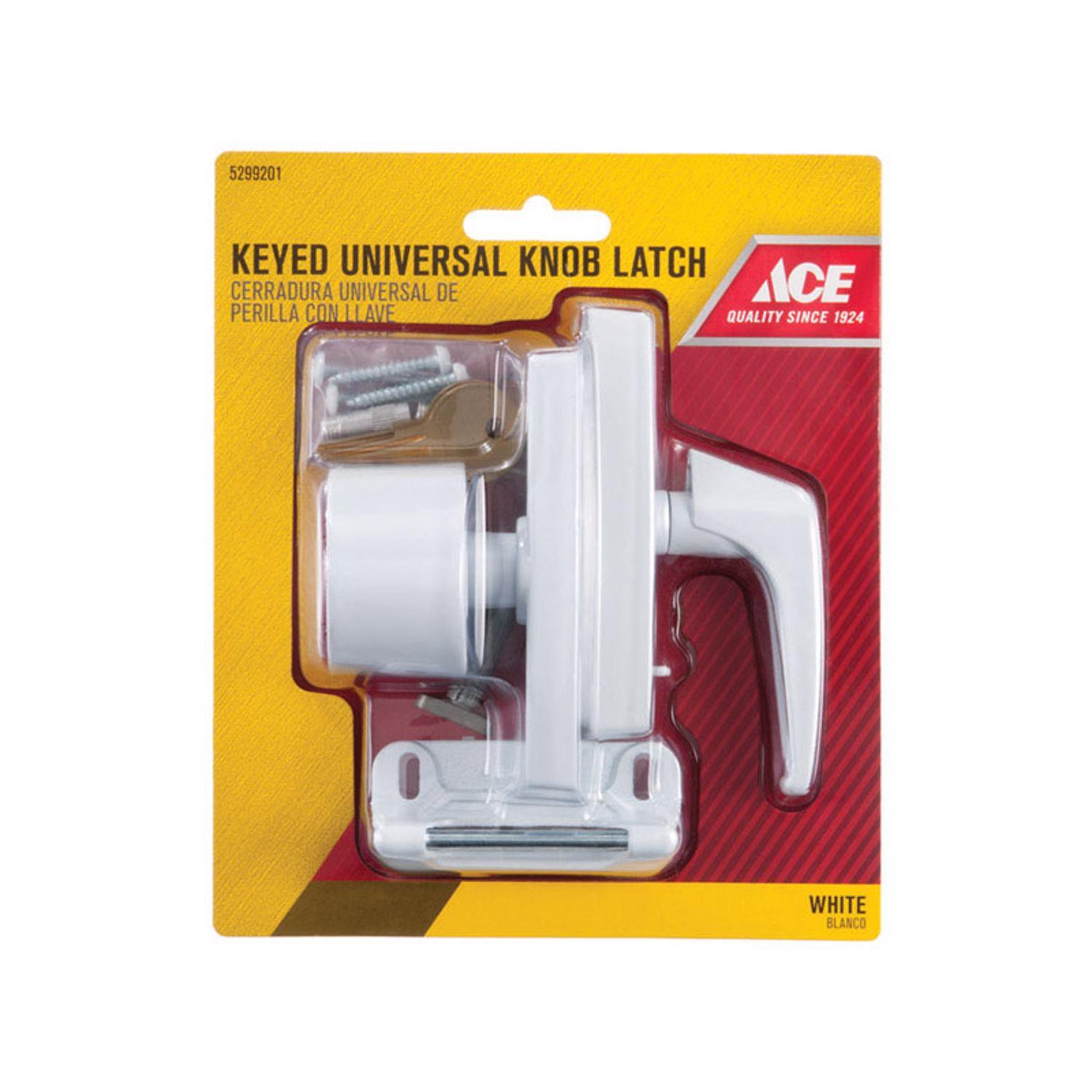 Ace Assorted Metal Keyed Universal Knob Latch 1 pk