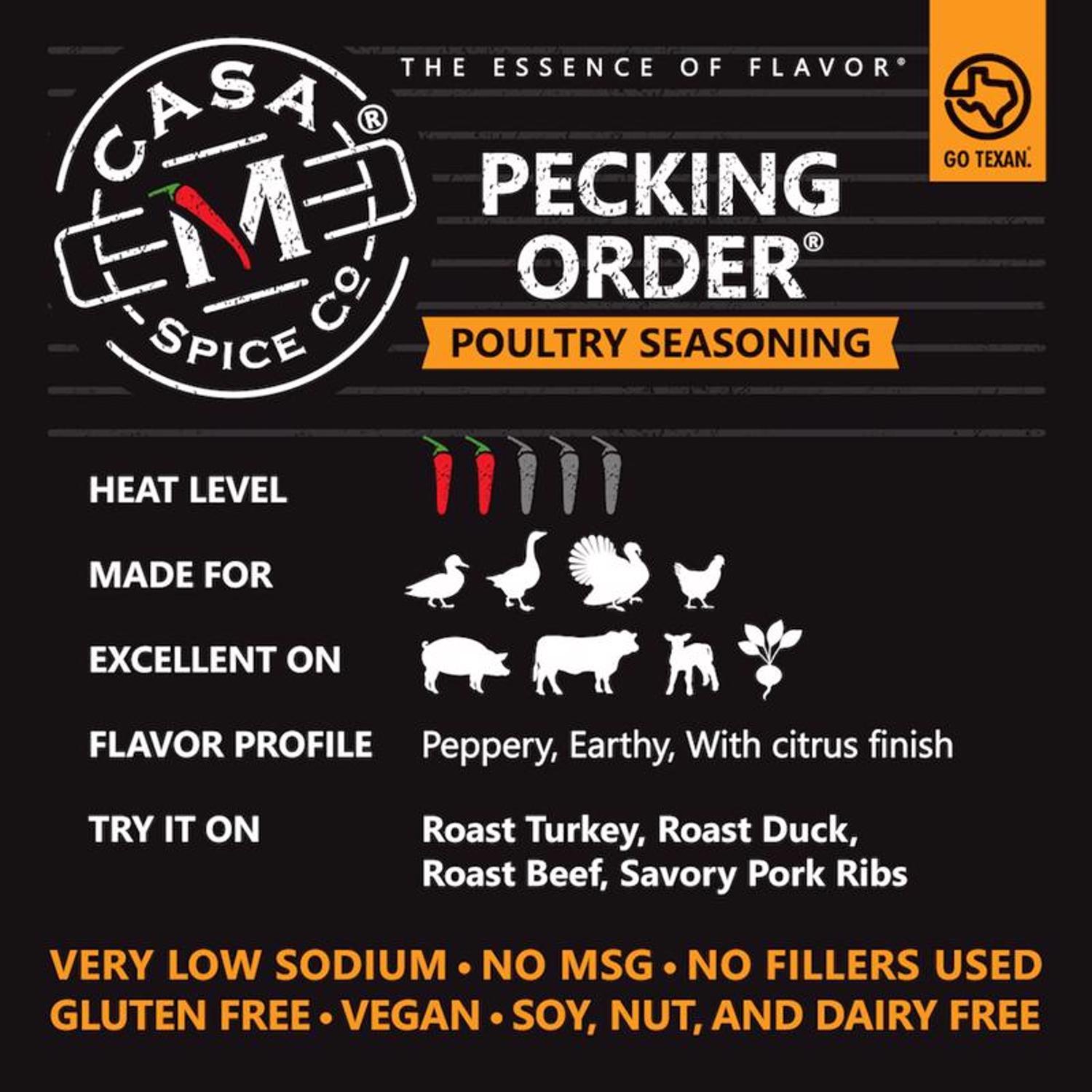 Casa M Spice Co Pecking Order Poultry Seasoning 4.5 oz