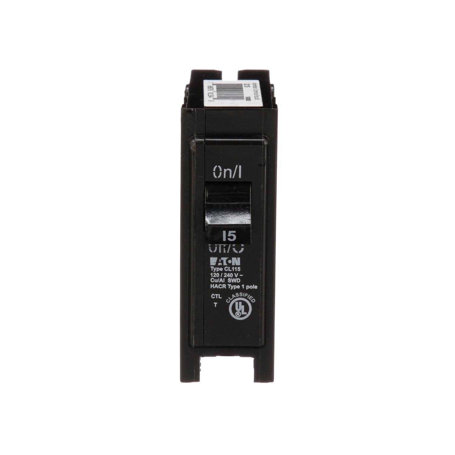 Eaton Cutler-Hammer 15 amps Plug In Single Pole Circuit Breaker