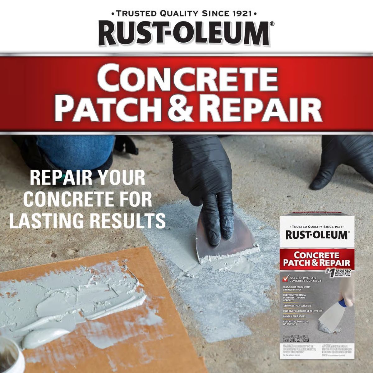Rust-Oleum Concrete Patch and Repair 24 oz Gray