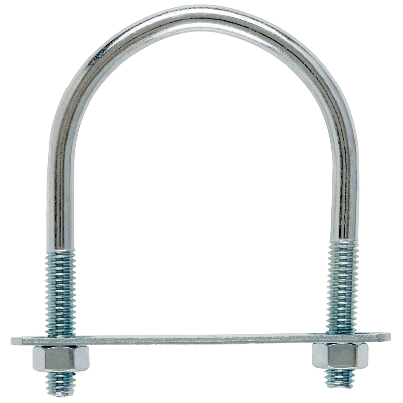 Hampton 5/16 in. x 2-1/2 in. W x 3-1/2 in. L Coarse Zinc-Plated Steel U-Bolt