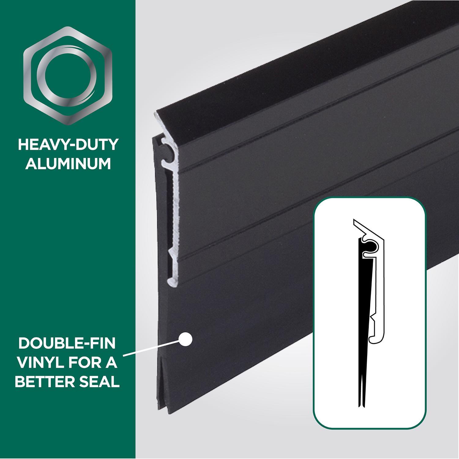 M-D Building Products Black Aluminum/Vinyl Sweep For Doors 36 in. L X 2.13 in.