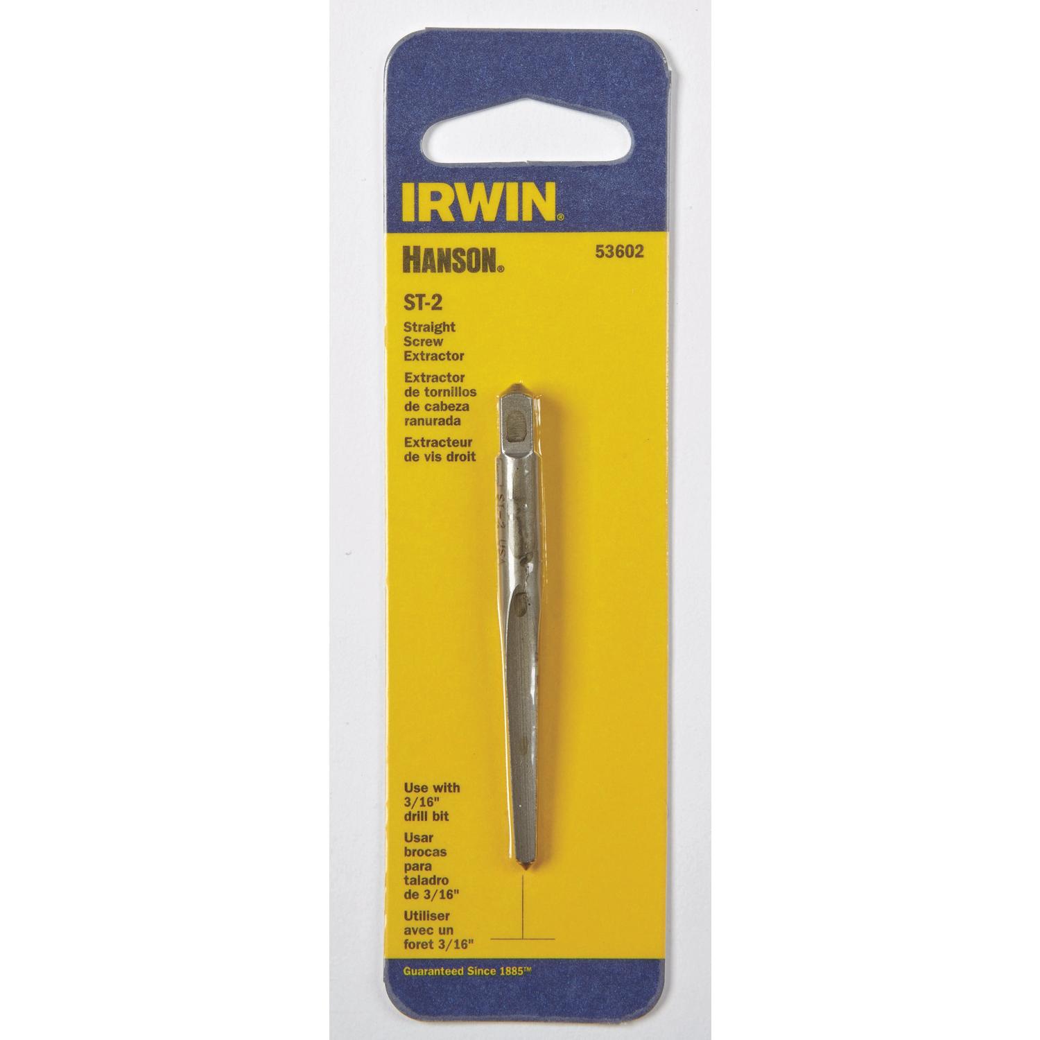 Irwin Hanson 3/16 in. X 3/16 in. D Carbon Steel Straight Screw Extractor 5.4 in. 1 pc