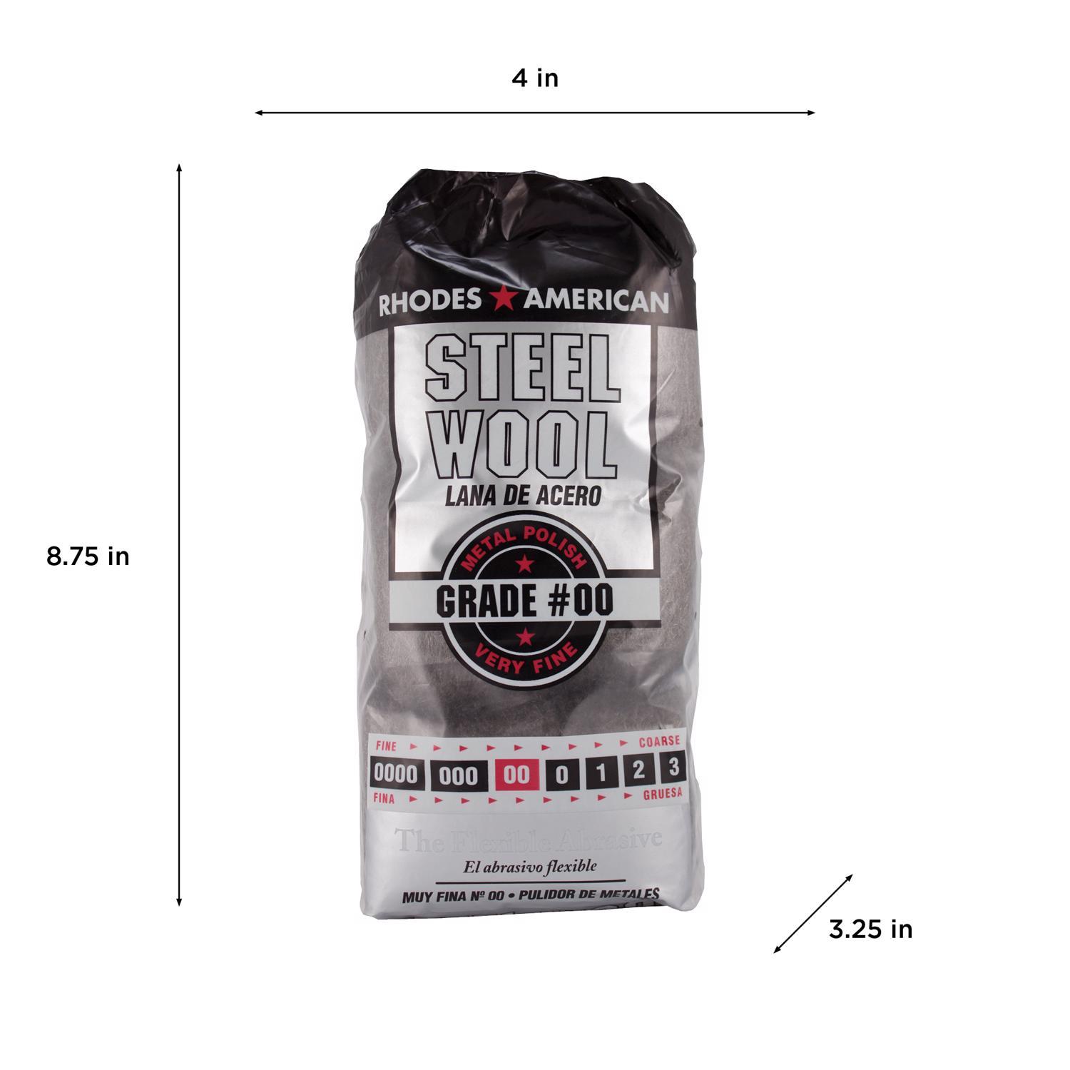 Rhodes American 00 Grade Very Fine Steel Wool Pad 12 pk