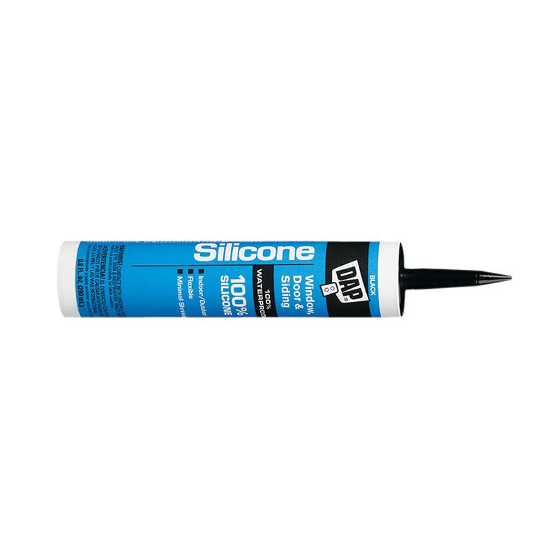 DAP Black Silicone Door/Siding/ Window Sealant 9.8 oz