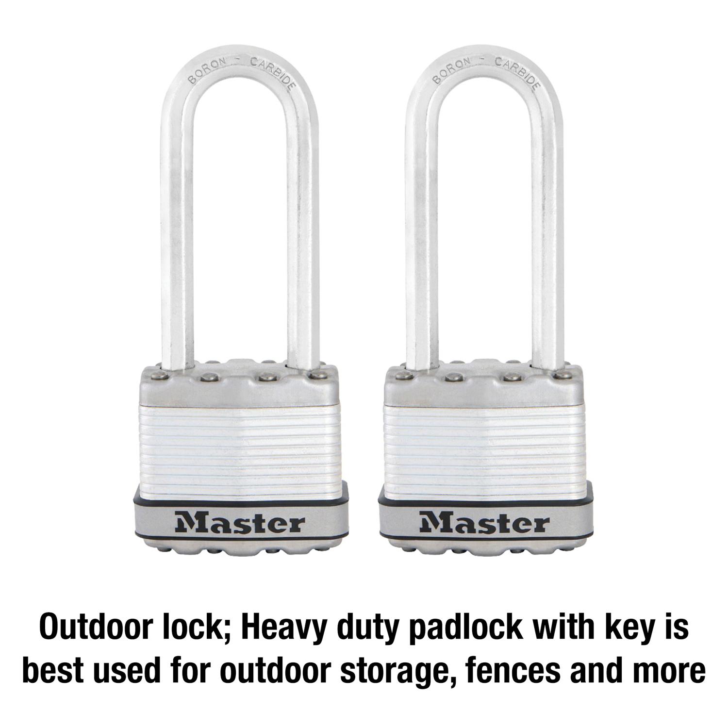 Master Lock Magnum 1-9/16 in. H X 11/16 in. W X 1-3/4 in. L Steel Dual Ball Bearing Locking Weather-