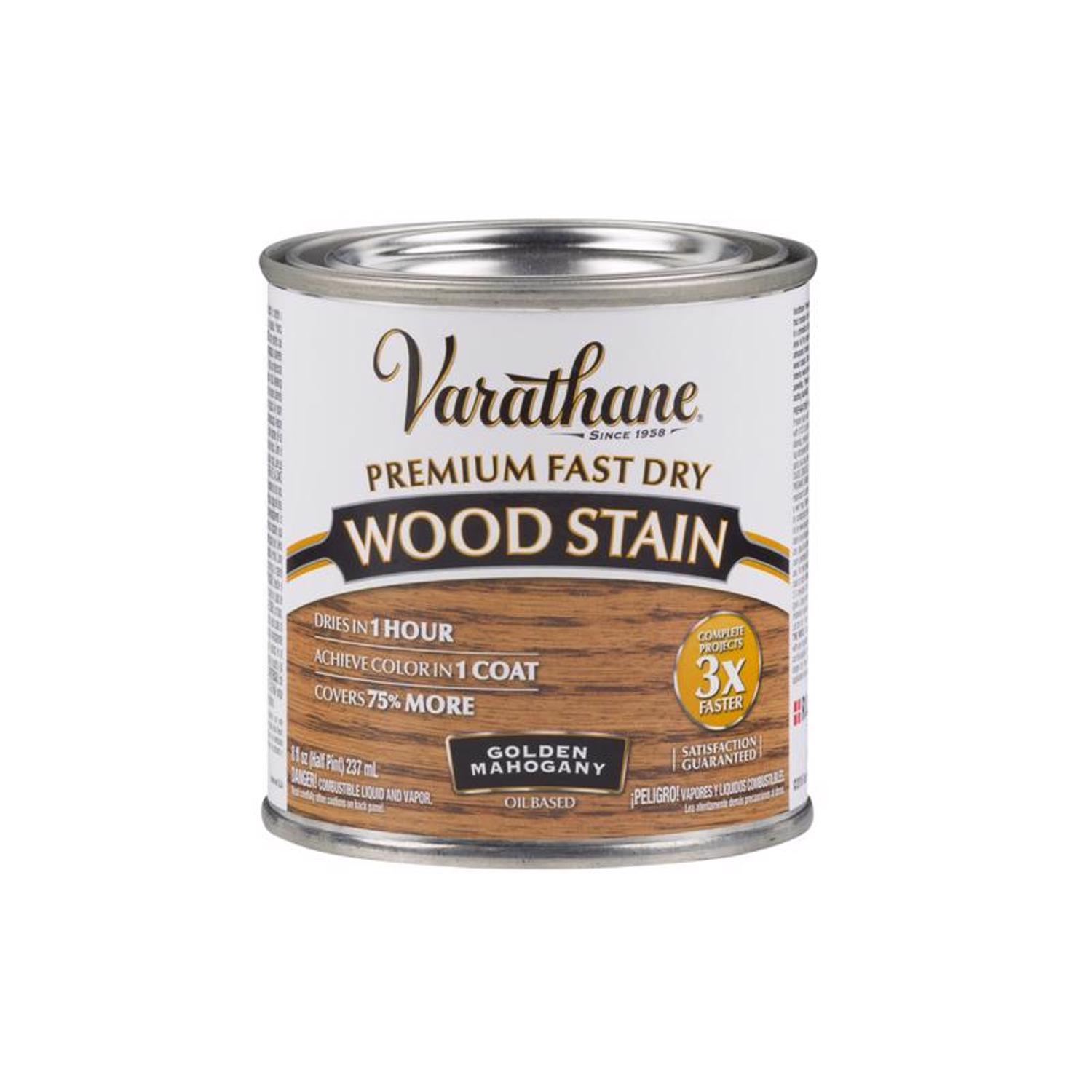 Varathane Premium Golden Mahogany Oil-Based Fast Dry Wood Stain 1/2 pt