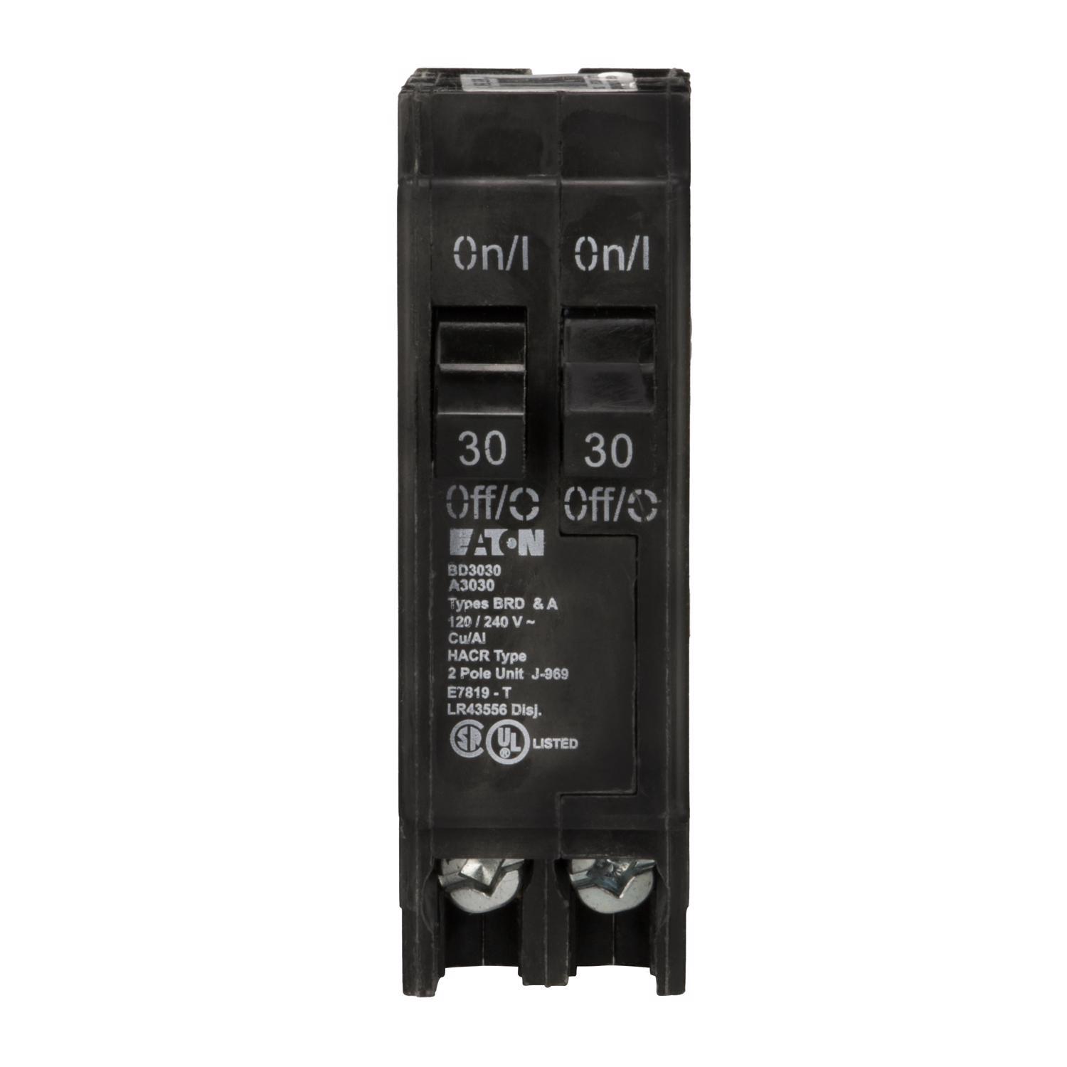 Eaton 30/30 amps Tandem 2-Pole Circuit Breaker