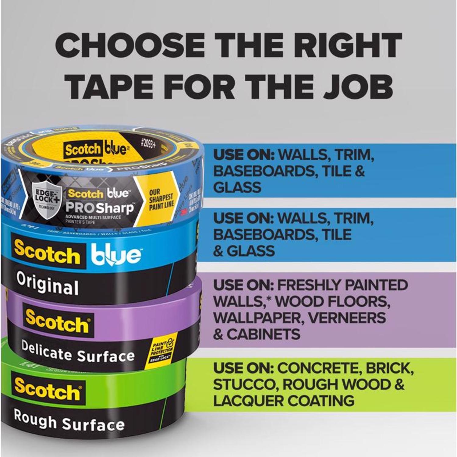ScotchBlue 1.41 in. W X 60 yd L Blue Medium Strength Painter's Tape 3 pk