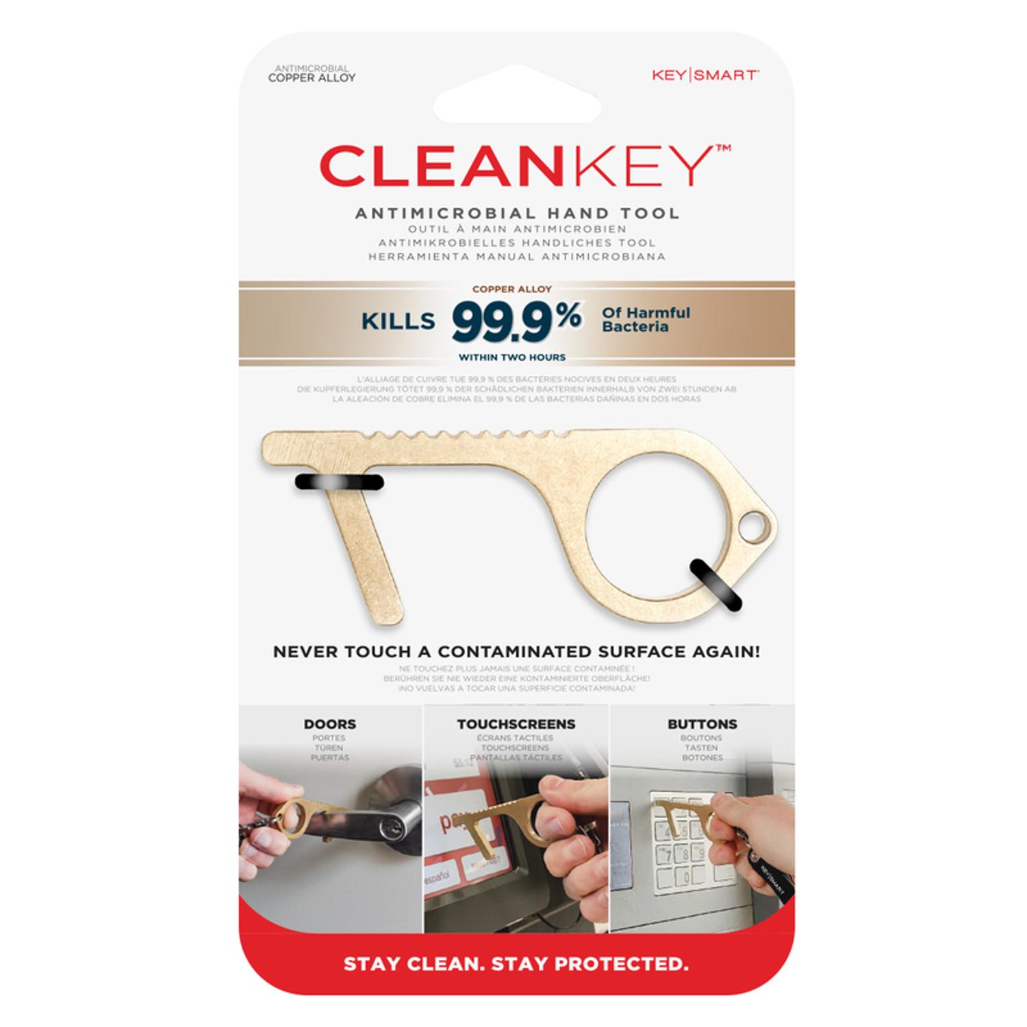 Keysmart Brass Yellow Antimicrobial Cleankey