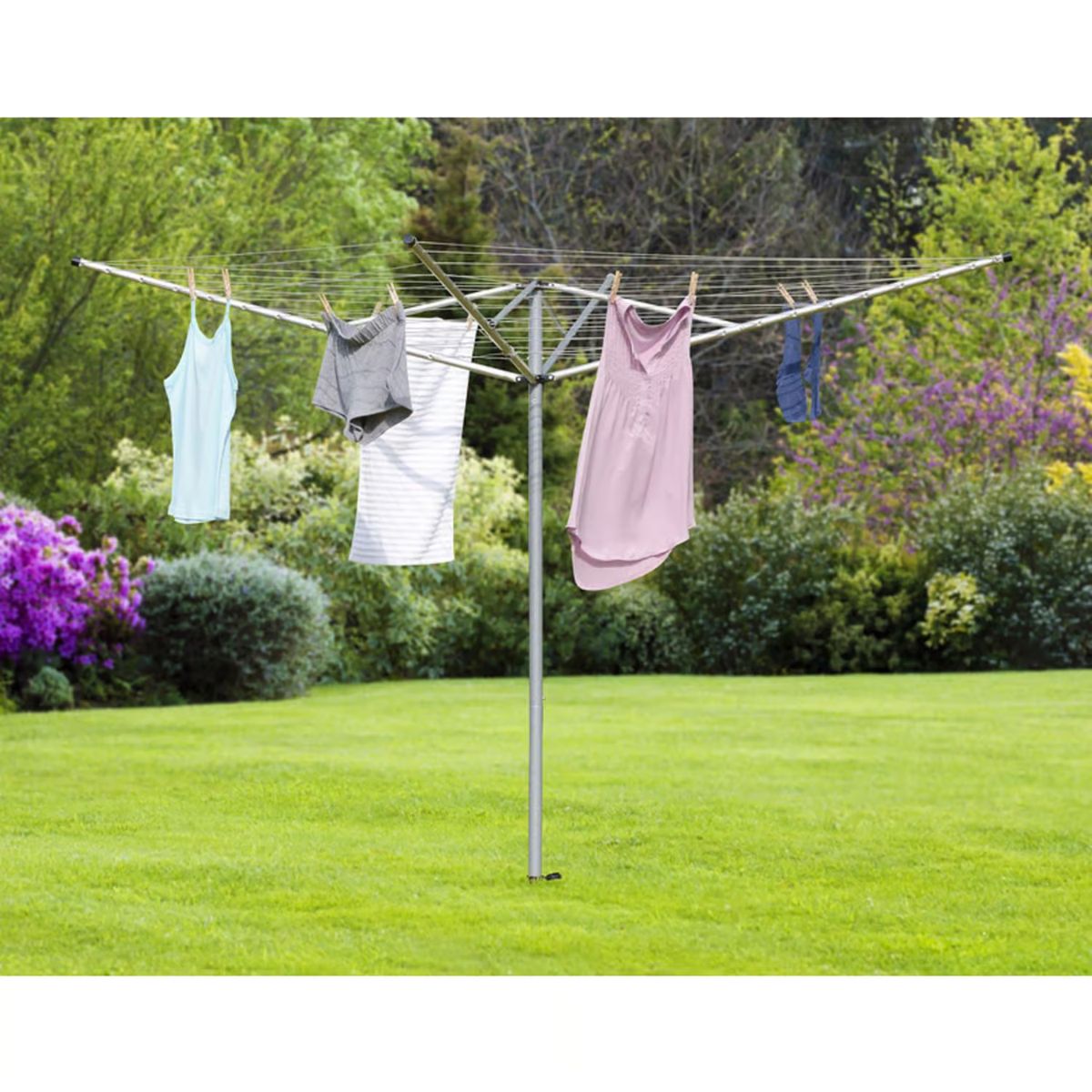 Whitmor 77 in. H x 74.2 in. W x 74.2 in. D Aluminum Clothes Drying Rack