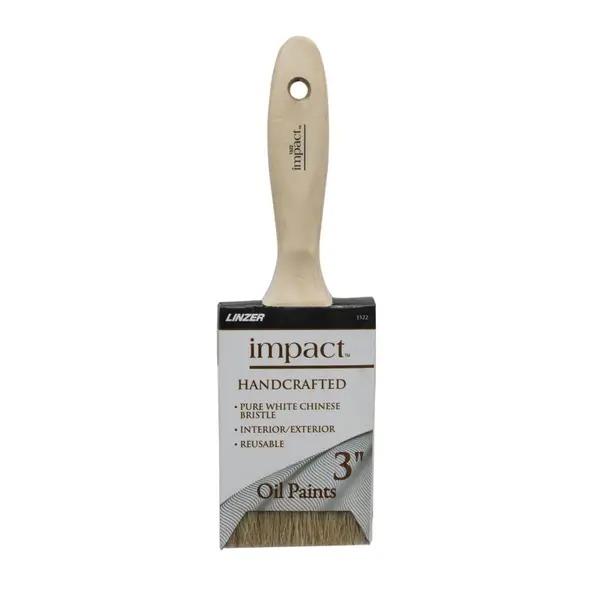 Linzer Project Select 3 in. W Flat White Chinese Bristle Paint Brush