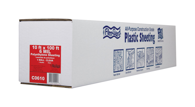 Berry Plastics Film-Gard Plastic Sheeting 6 Mil x 10in. W x 100' L Polyethylene Clear