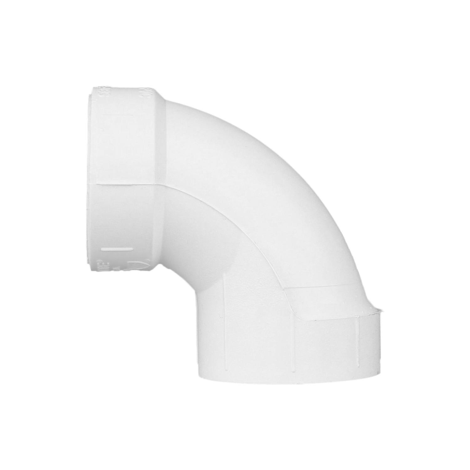 Charlotte Pipe Schedule 40 1-1/2 in. Hub X 1-1/2 in. D Hub PVC 90 Degree Elbow 1 pk