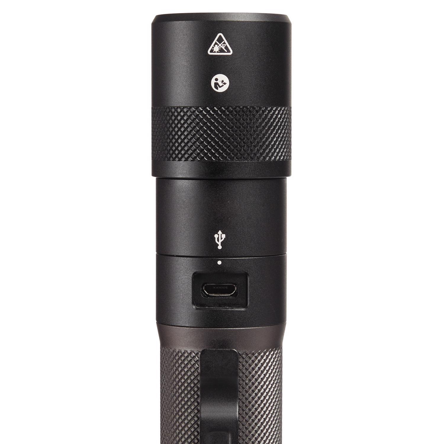 Milwaukee Redlithium 1100 lm Black LED Rechargeable Twist Flashlight