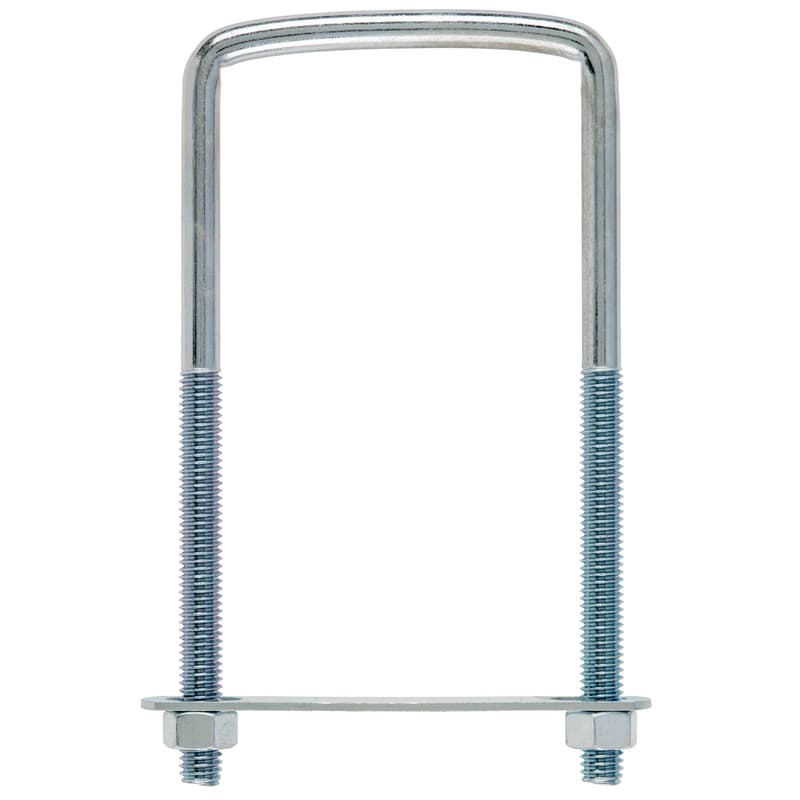 Hampton 3/8 in. X 3 in. W X 6 in. L Coarse Zinc-Plated Steel Square U-Bolt